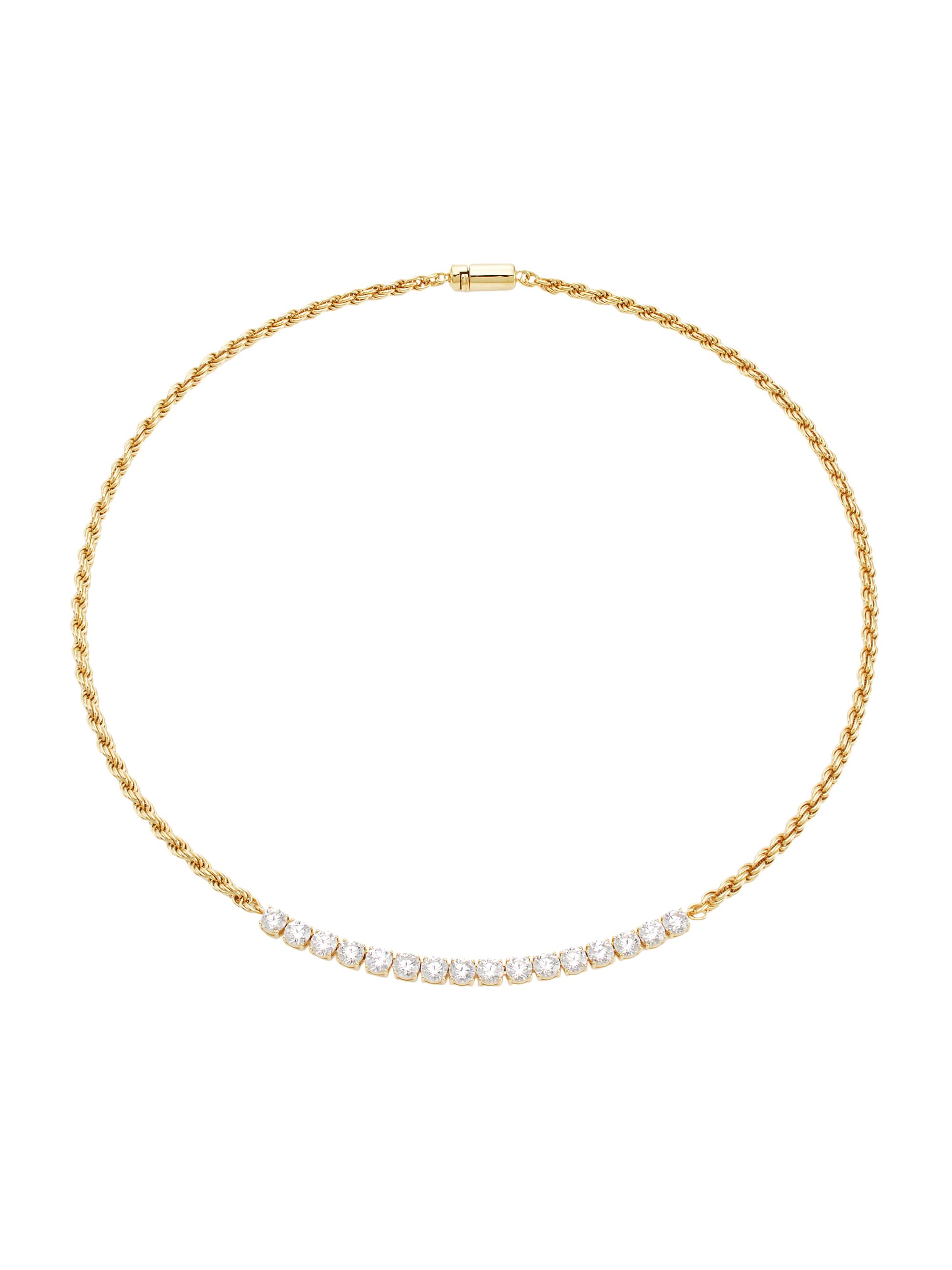 Adriana Orsini Women's Twist 18K-Gold-Plated & Cubic Zirconia Collar Necklace - Gold