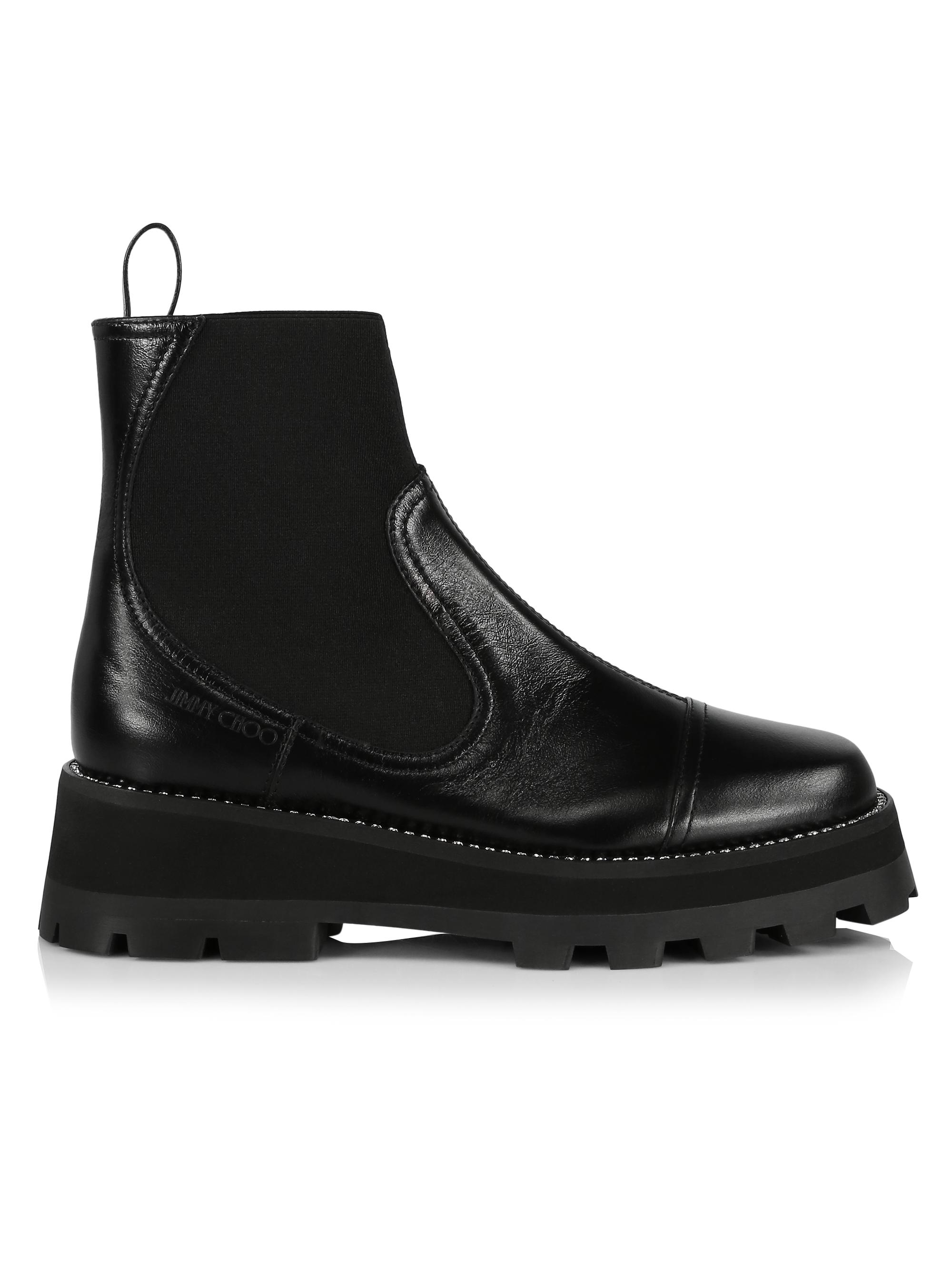 Jimmy Choo Clayton Flat サイドゴアブーツ Jimmy Choo Clayton Leather Flat Ankle Boots | Saks Fifth Avenue