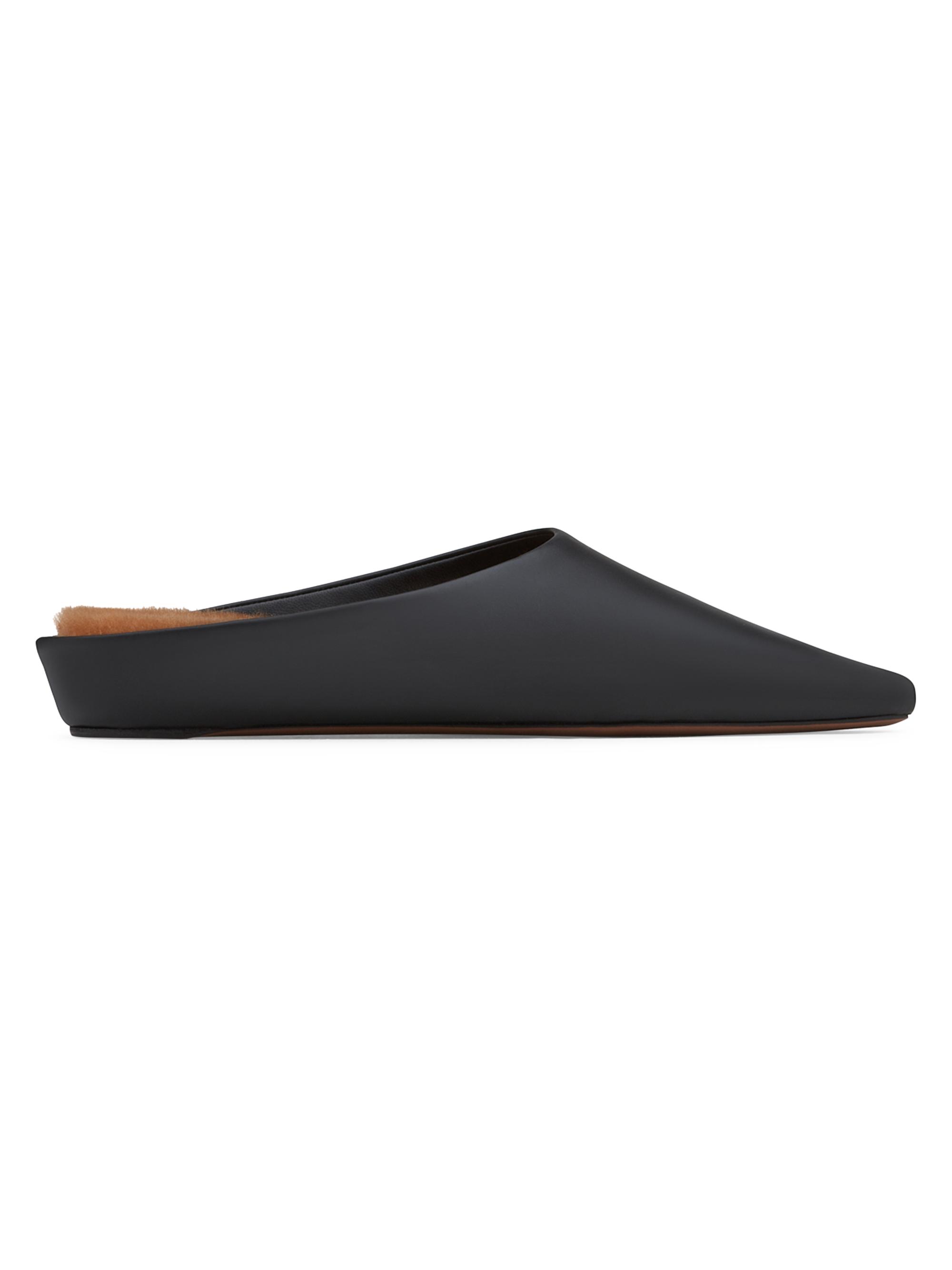 Neous Women's Alba Shearling-Lined Leather Mules - Black