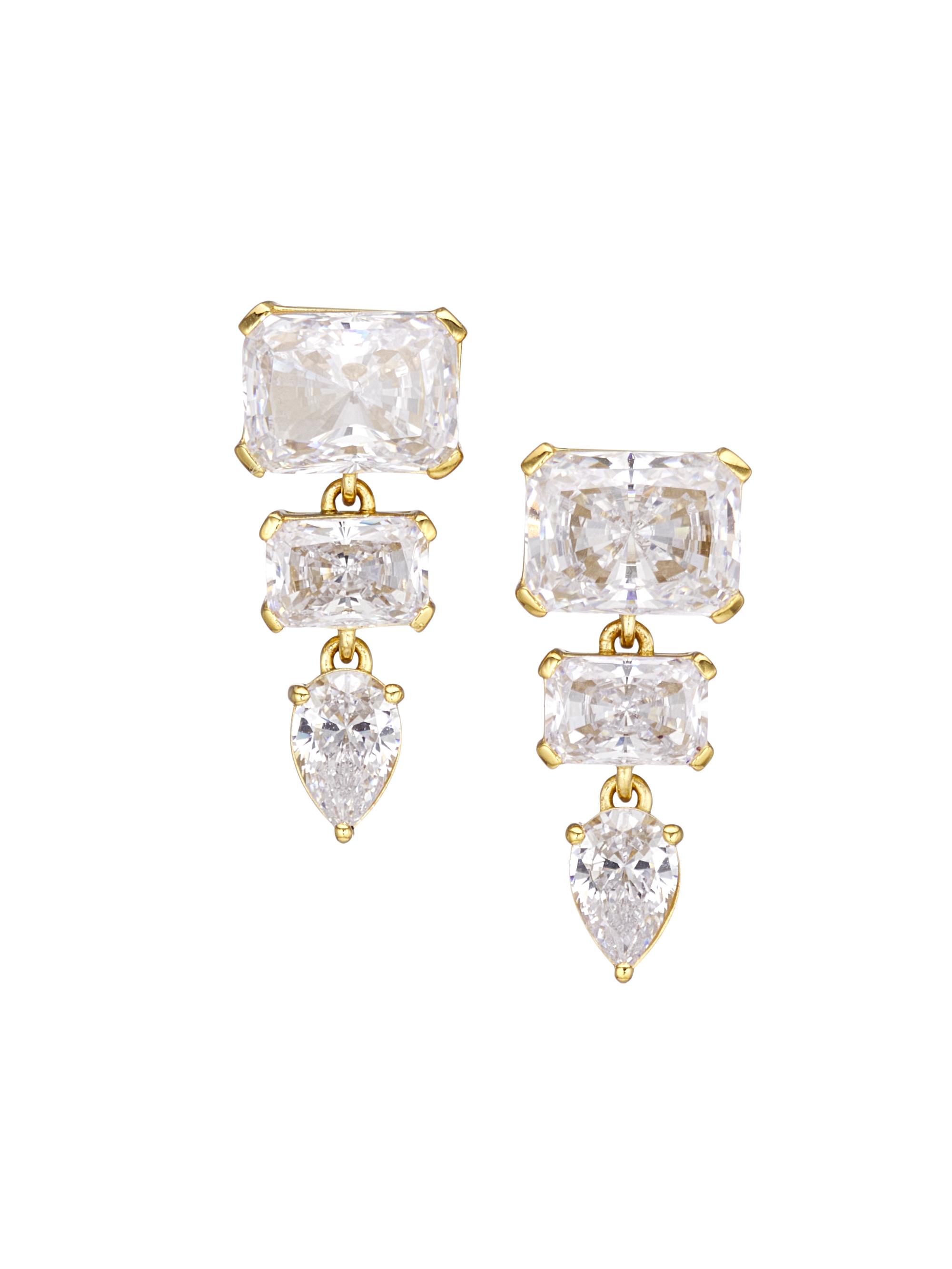Adriana Orsini Women's Stunner 18K-Gold-Plated & Cubic Zirconia Tiered Drop Earrings - Gold