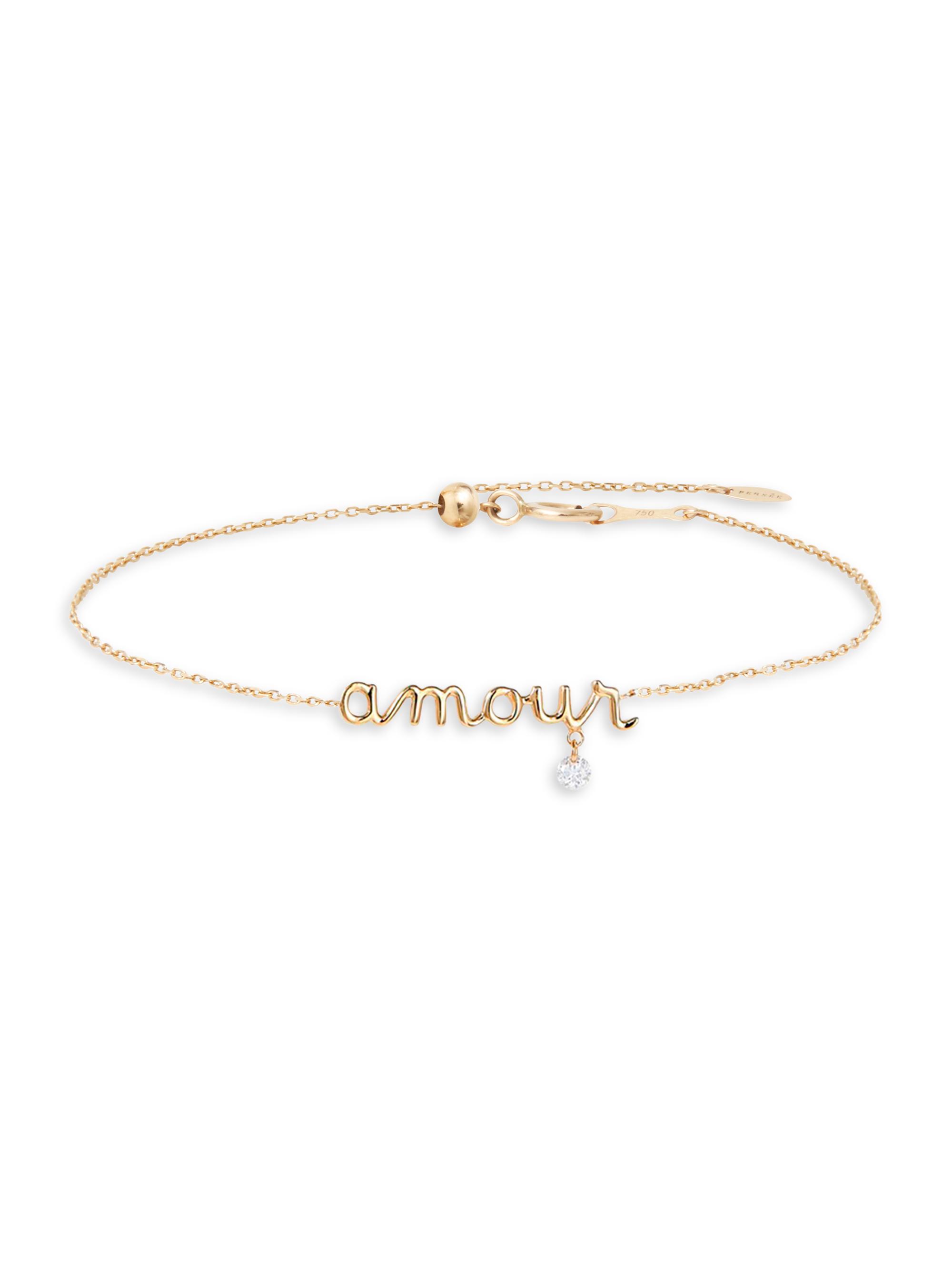 Persée Women's 18K Yellow Gold & Diamond'Amour'Bracelet - Gold
