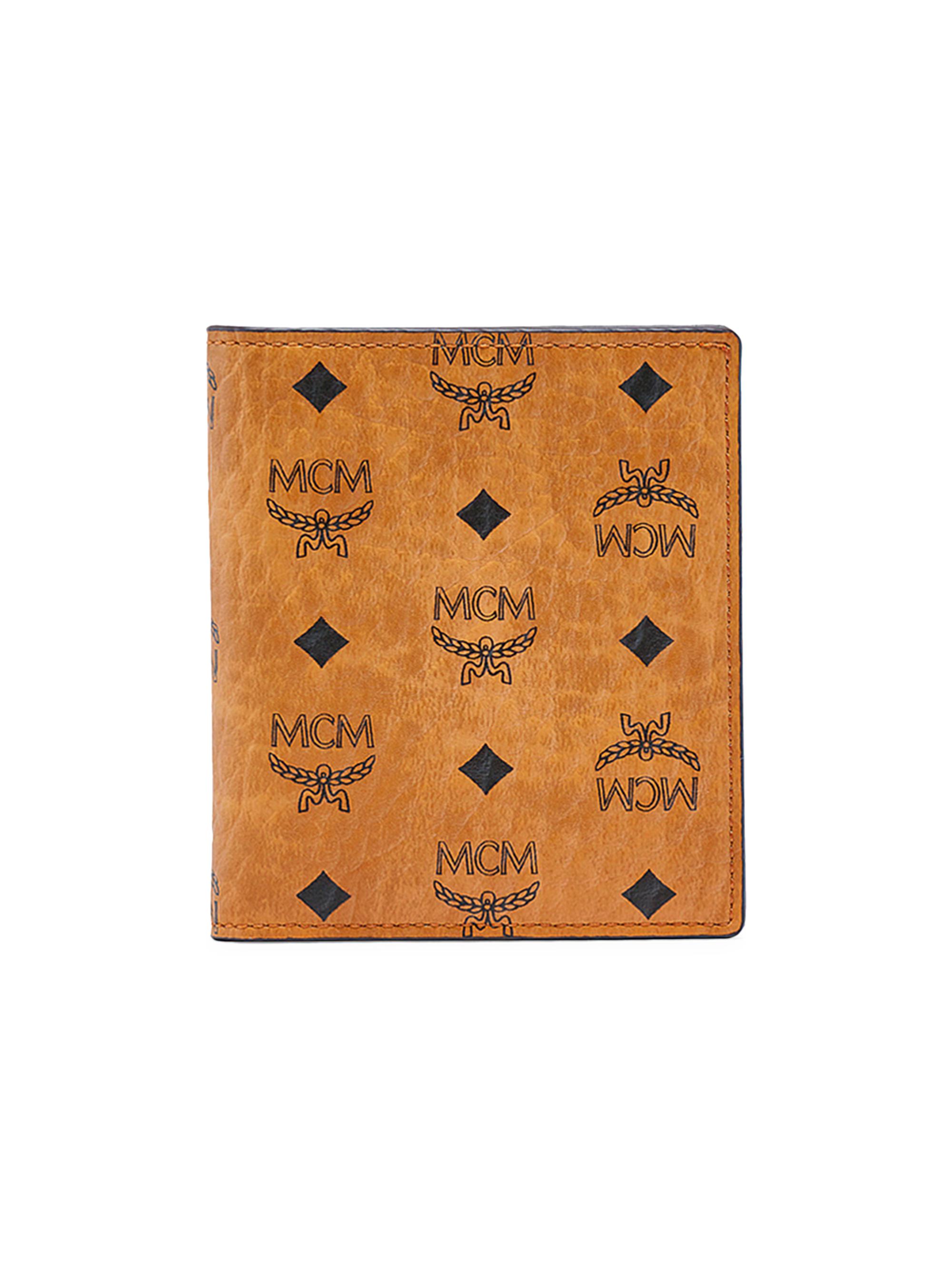 MCM Women's Mini Visetos Original Card Case - Cognac