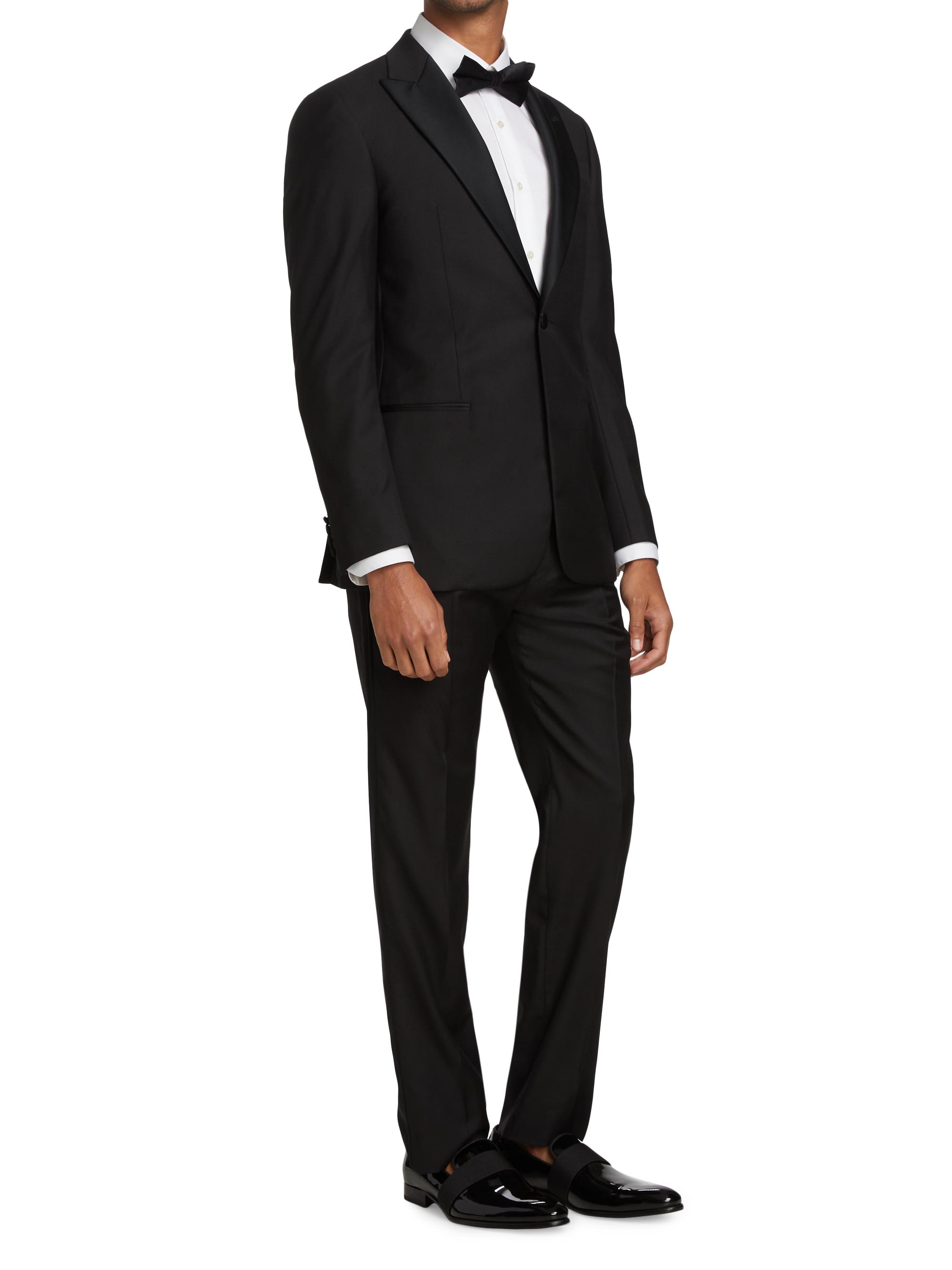 Emporio Armani Peak Lapel Single-Button Suit | Saks Fifth Avenue