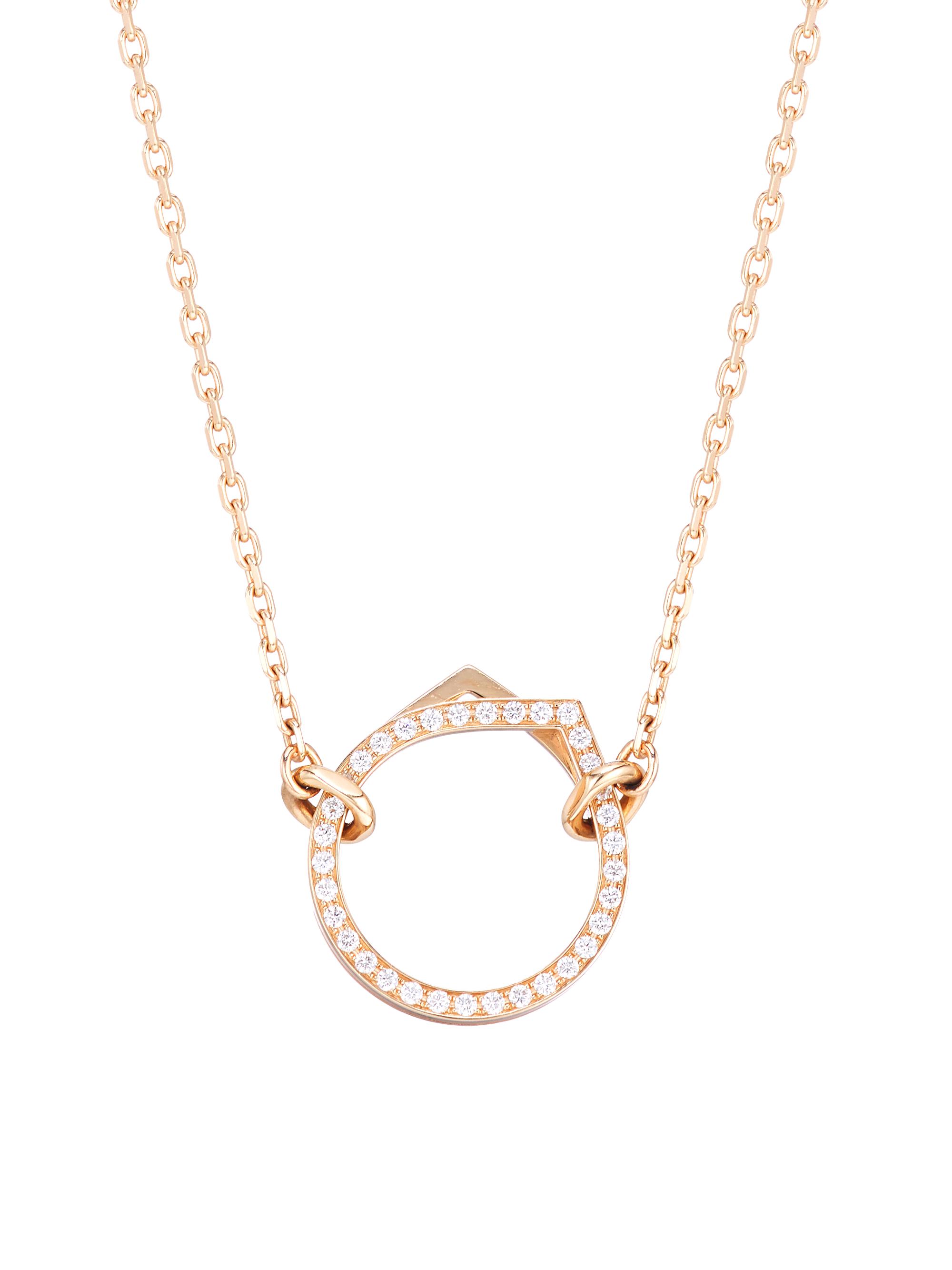Repossi Women's Antifer 18K Rose Gold & 0.20 TCW Diamond Pendant Necklace - Rose Gold