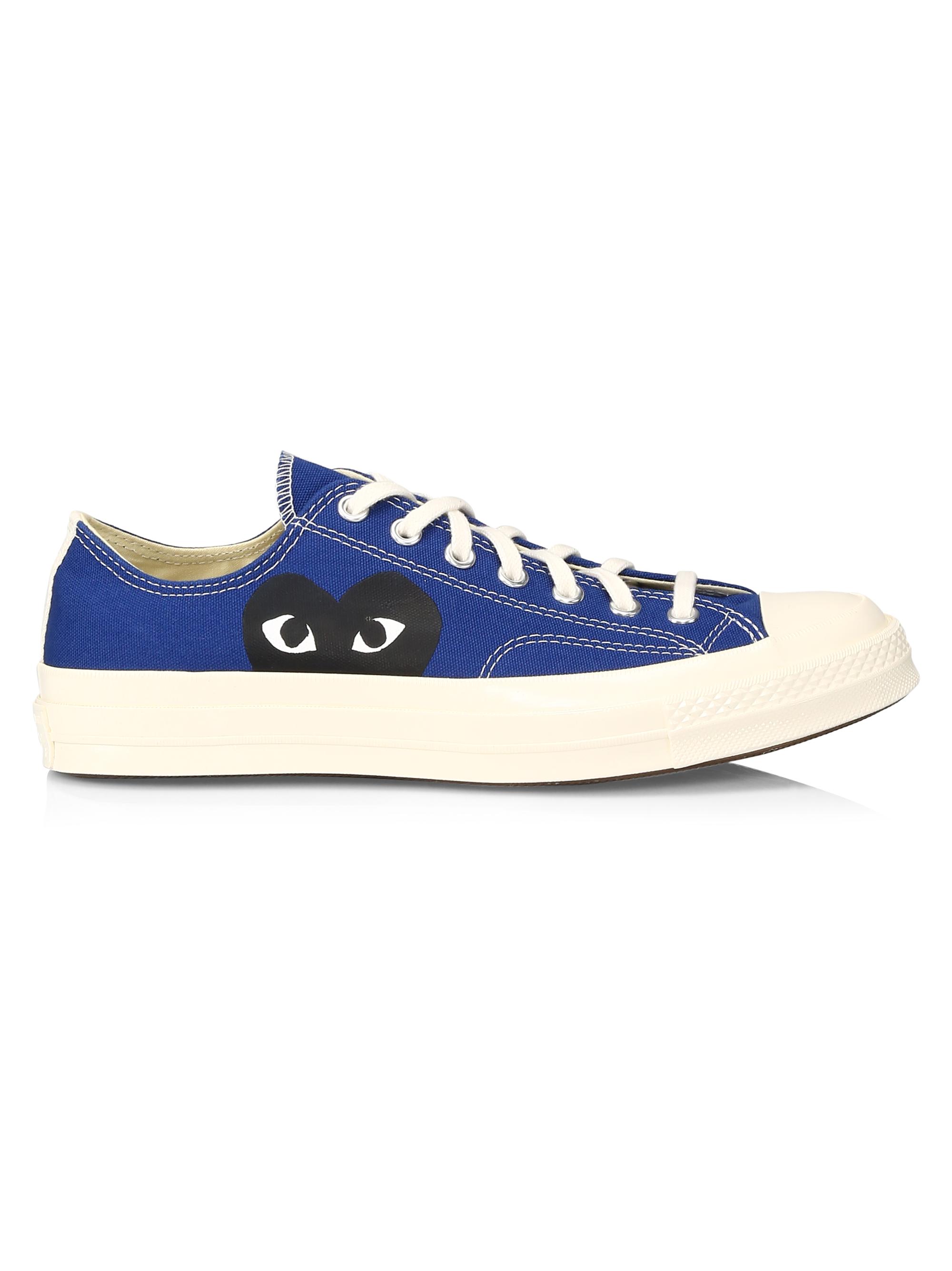 PLAY COMME des GARCONS × Converse 1CK712 CDG PLAY X CONVERSE BLUE QUARTZ LOW TOP SNEAKERS – The
