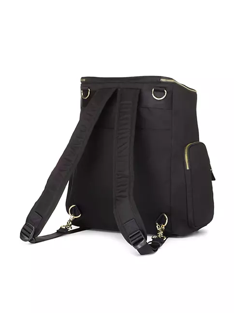 Shop Storksak Alyssa Leather Diaper Bag Backpack