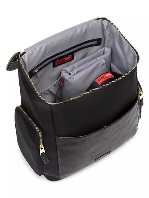 Storksak Alyssa Convertible Backpack - Black & Gunmetal