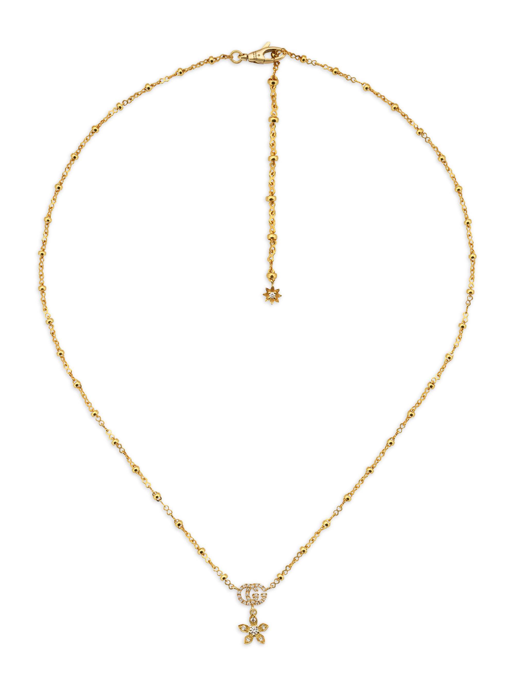 Gucci Icon 18K Yellow Gold GG Star Necklace | Saks Fifth Avenue