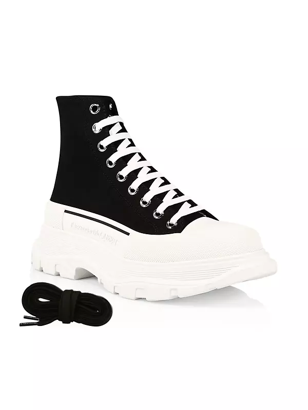 ALEXANDER MCQUEEN Black Tread Slick High Sneakers Oversized Boots (Review)  
