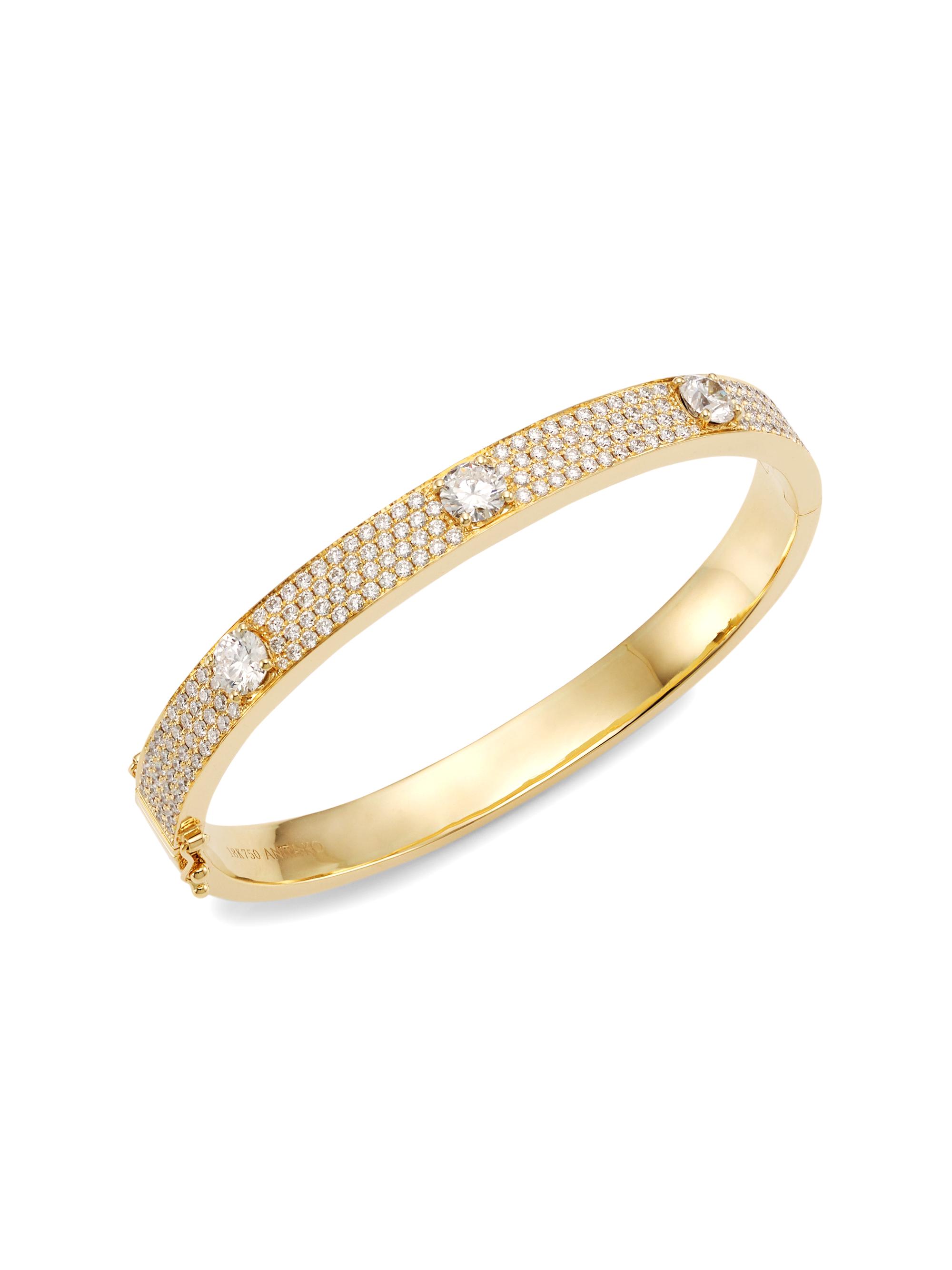 Anita Ko Women's 18K Yellow Gold & 3.56 TCW Diamond Bangle - Yellow Gold