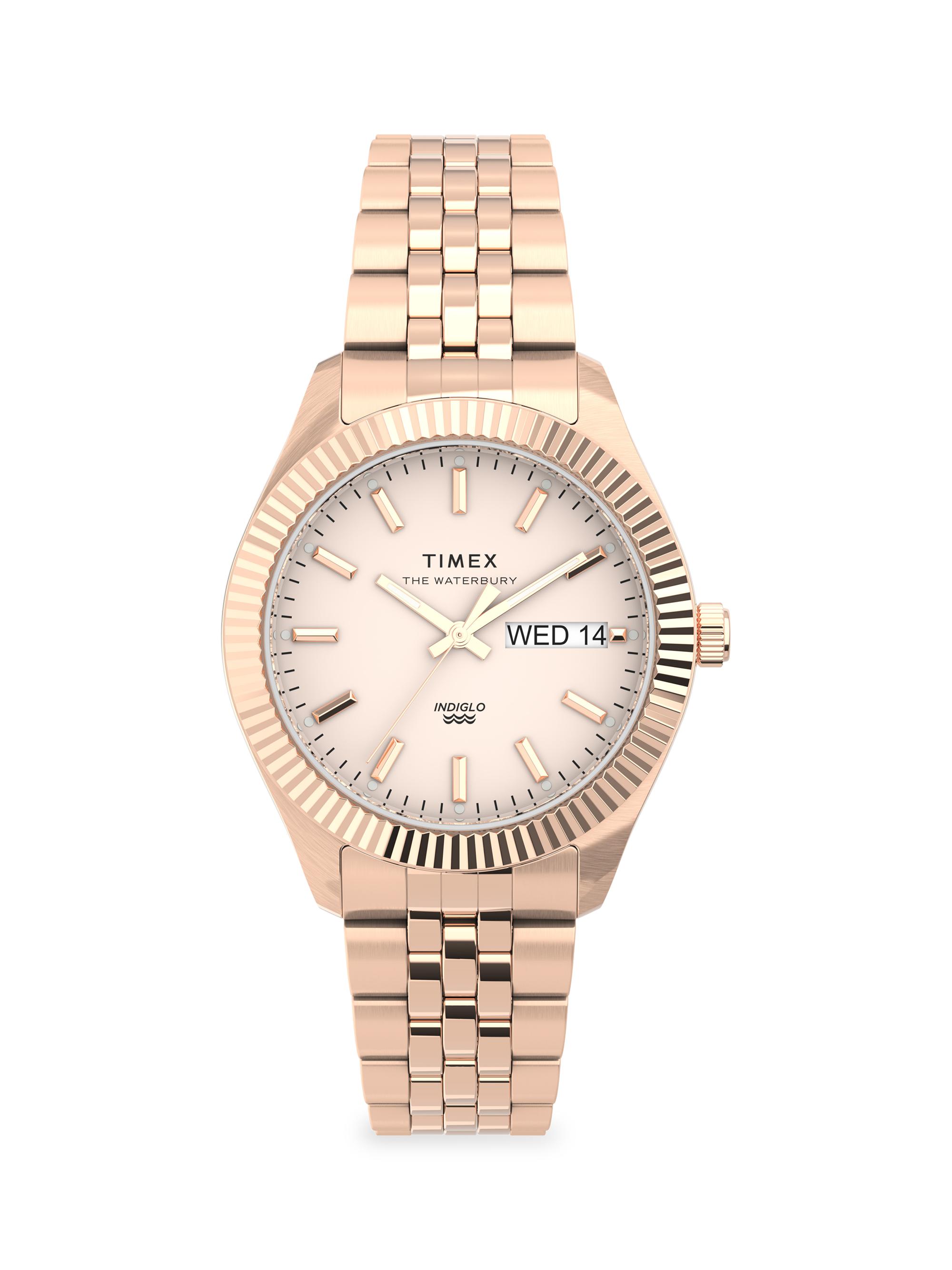 Timex Waterbury Legacy Boyfriend Rose Goldtone Stainless Steel