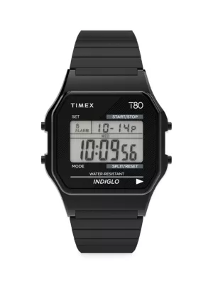 Shop Timex Timex T80 Resin u0026 Stainless Steel Expansion Band Watch | Saks  Fifth Avenue