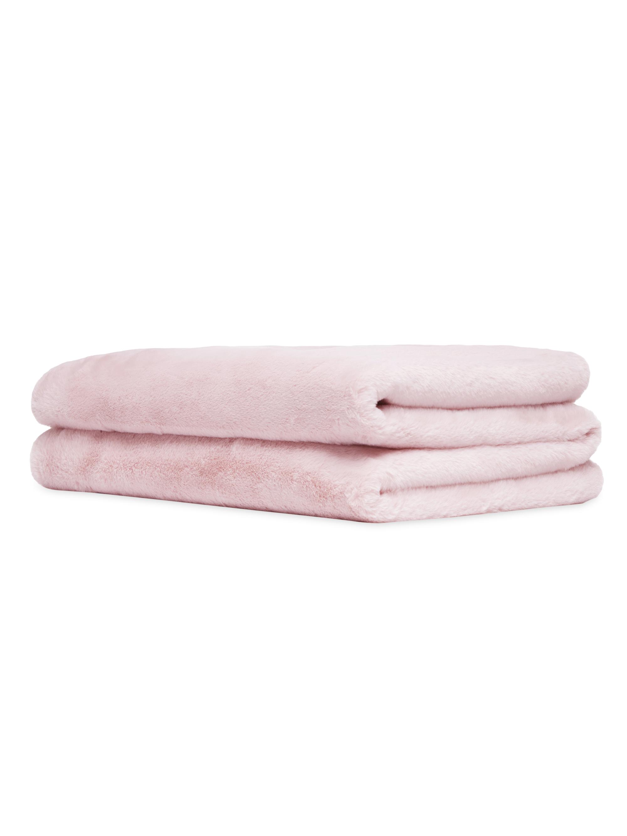 Apparis Brady Faux Fur Blanket - Blush