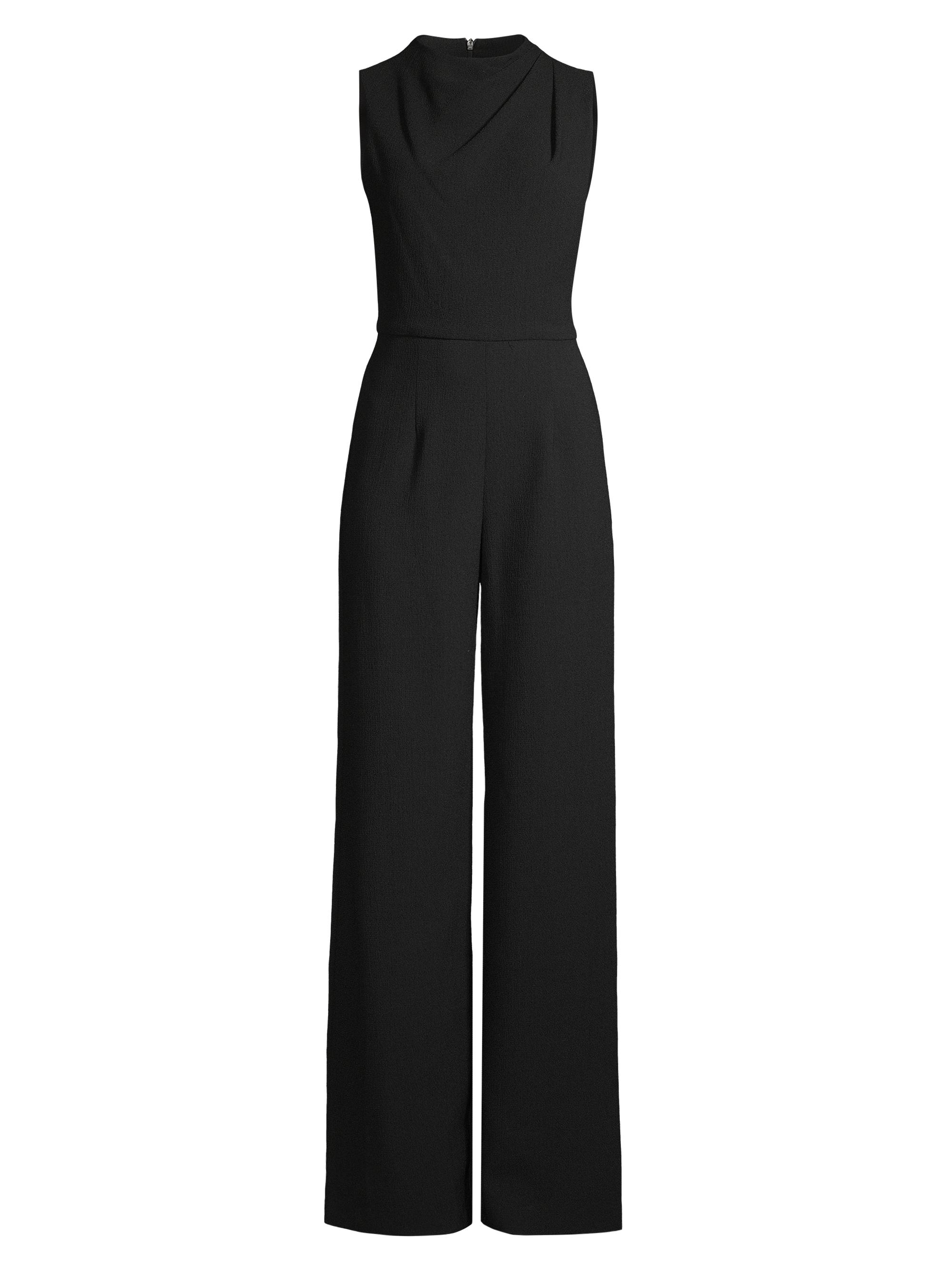 Oscar de la Renta Floral Lace-Virgin Wool One-Shoulder Wide-Leg