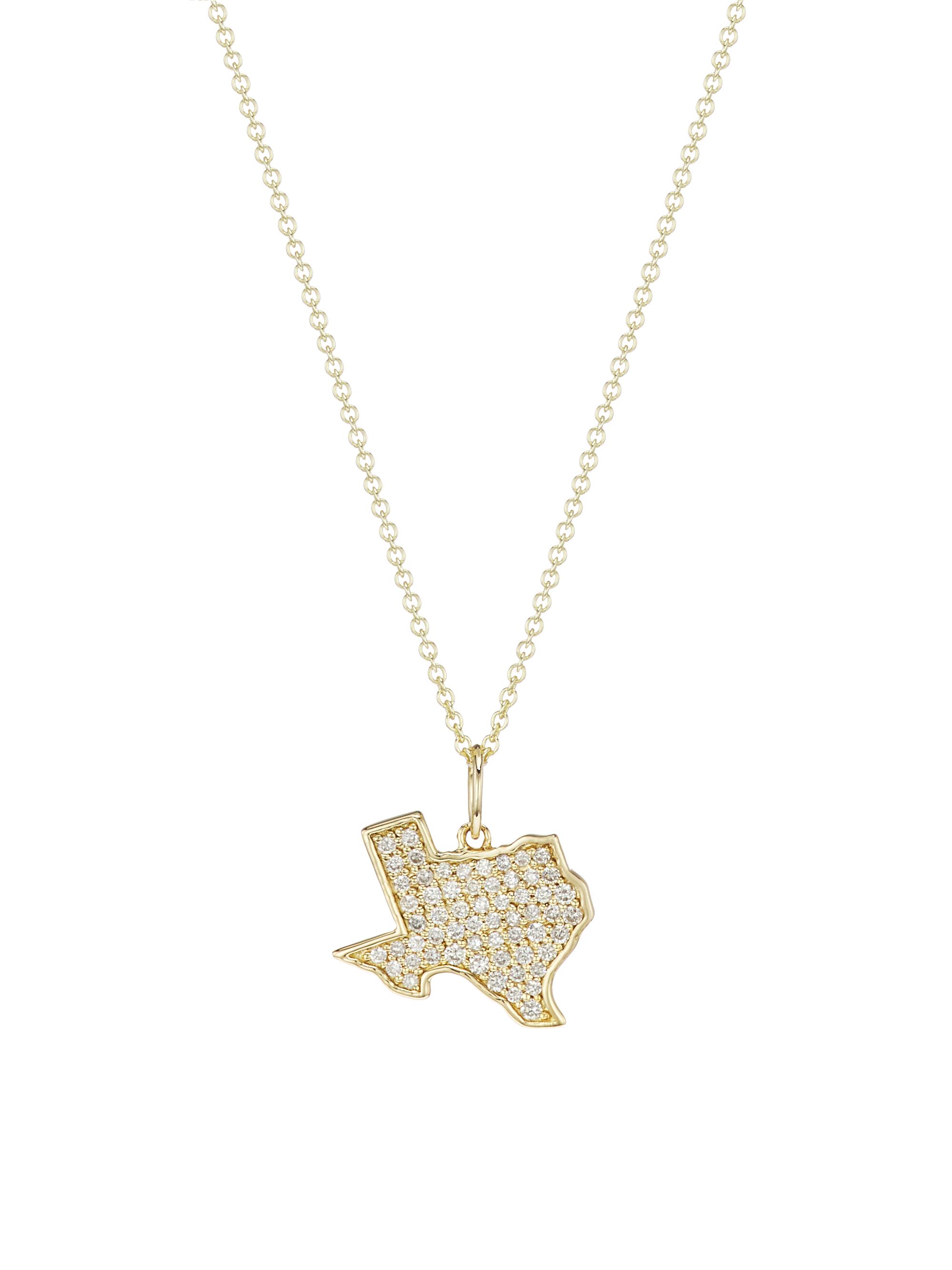 Sydney Evan Women's 14K Yellow Gold & Diamond Texas Pendant Necklace - Gold