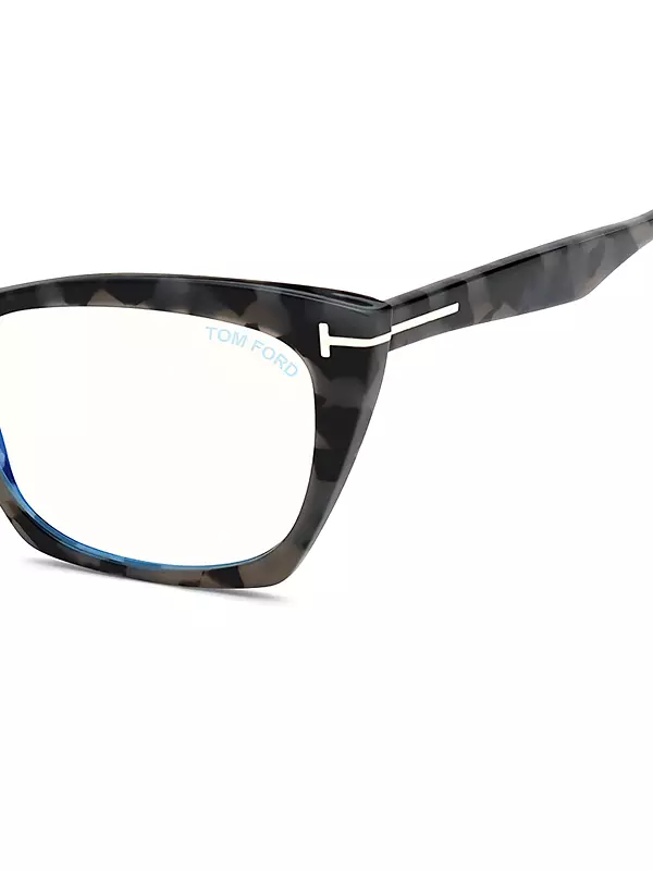 54MM Cat Eye Blue Filter Eyeglasses