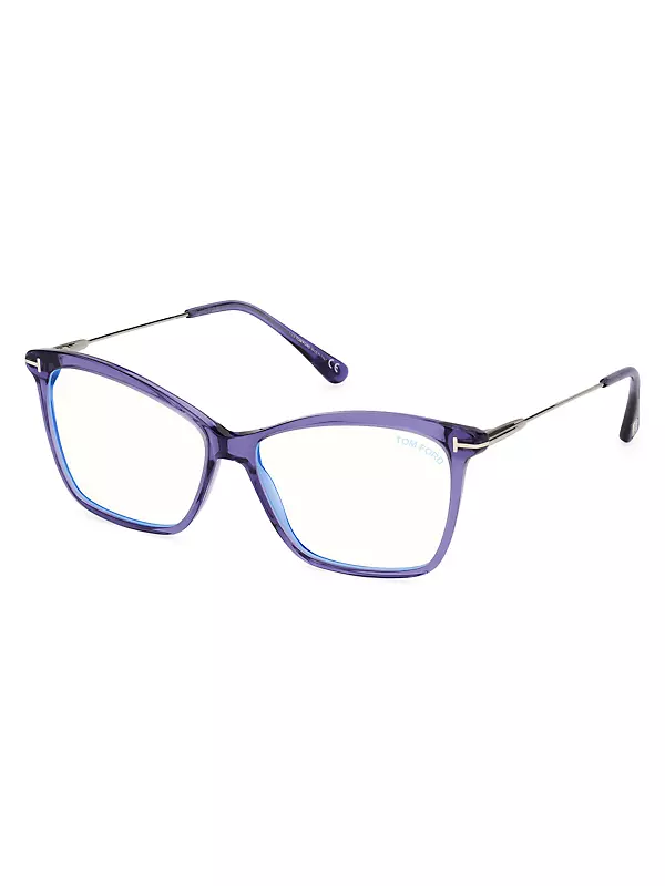 56MM Square Blue Filter Eyeglasses
