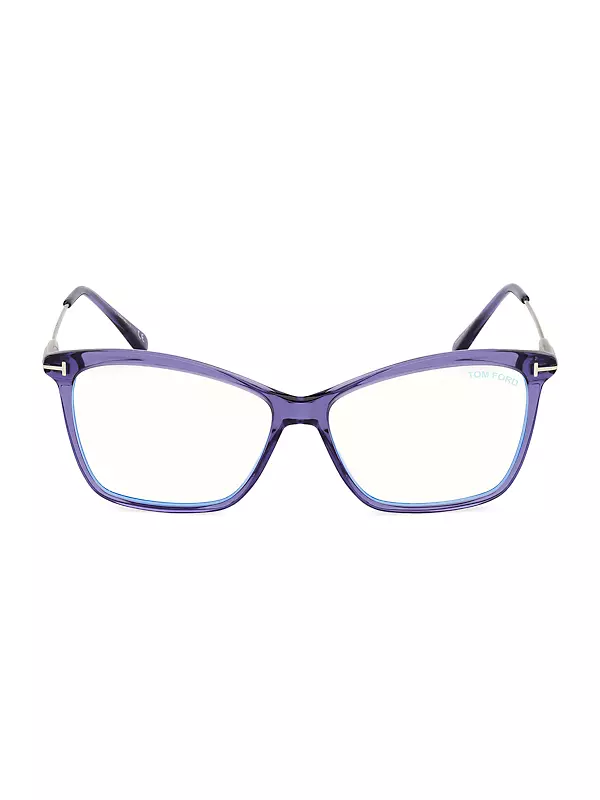 56MM Square Blue Filter Eyeglasses