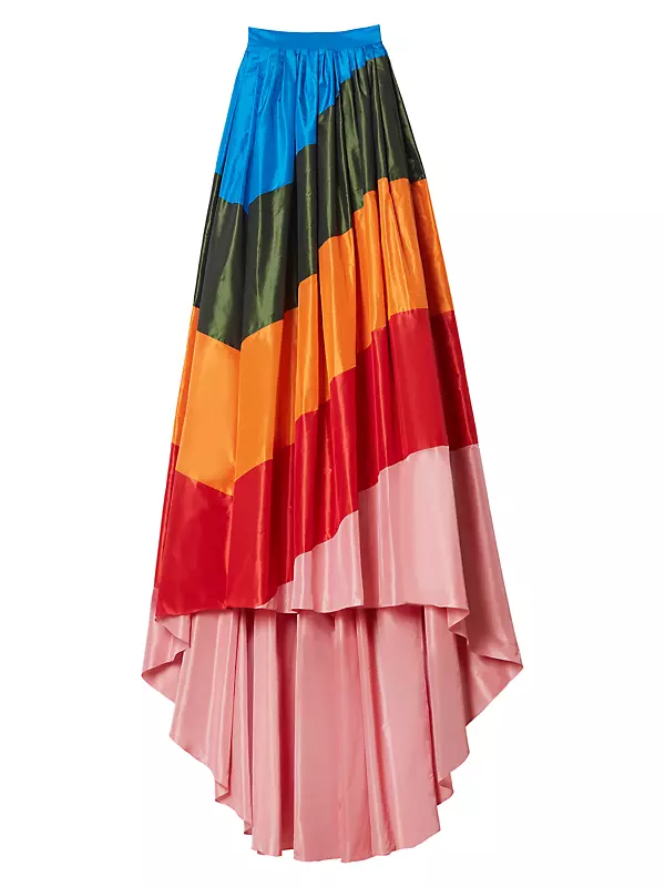 Striped Silk Taffeta Ball Skirt