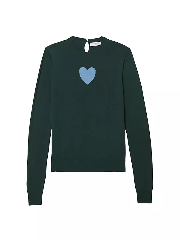 Intarsia Knit Heart Sweater