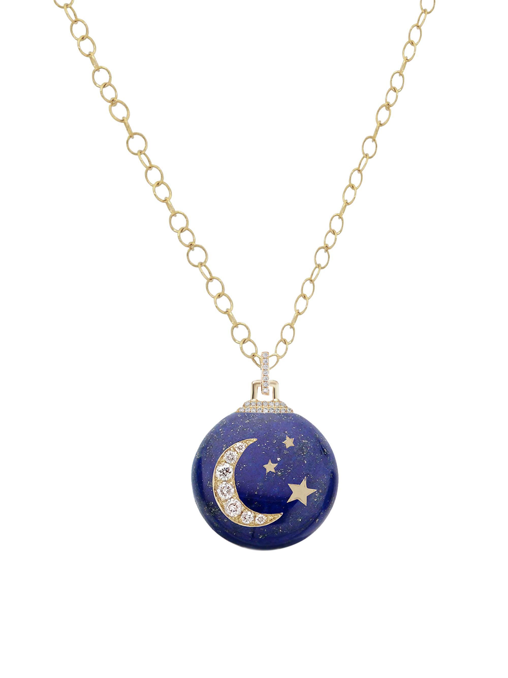 Sorellina Women's Amuleti Lapis Lazuli & Diamond Locket Necklace - Lapis