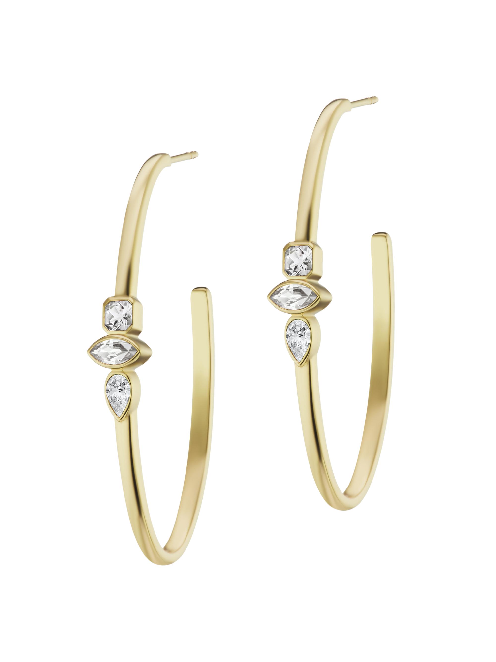 Sorellina Women's Stx & Stones 18K Yellow Gold & Diamond Hoop Earrings - Gold