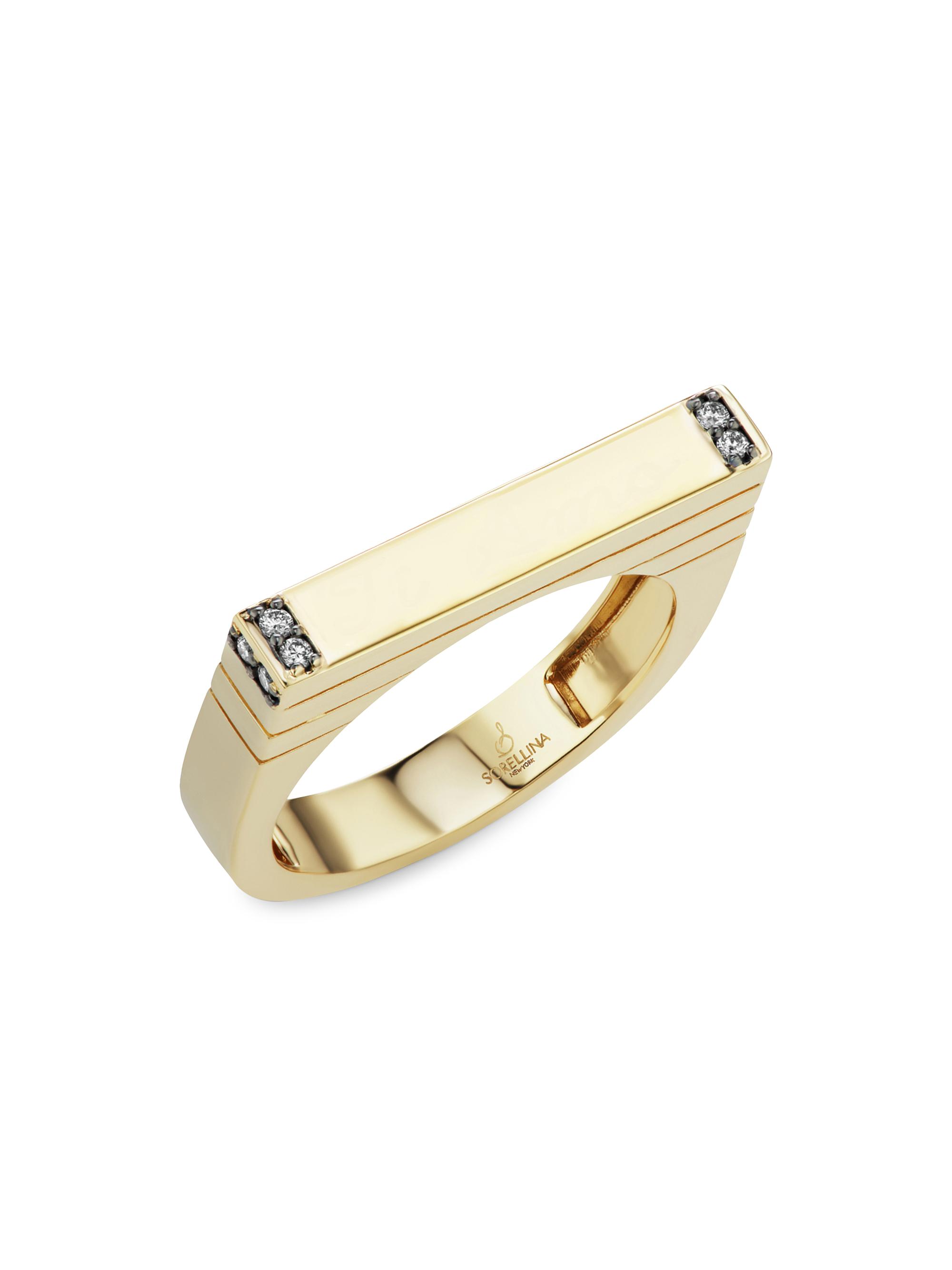 Sorellina Women's 18K Yellow Gold & Diamond Bar Ring - Gold