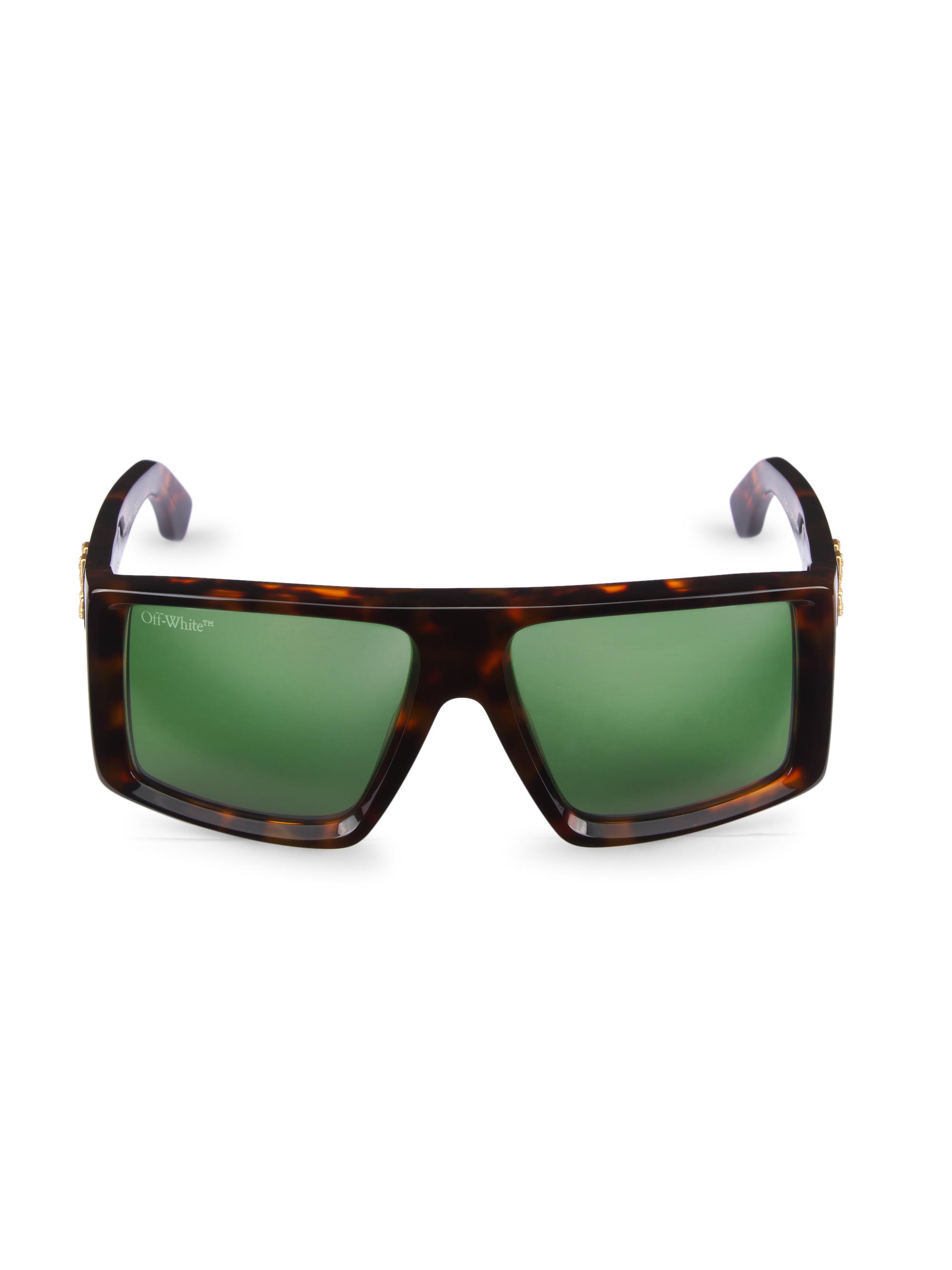 Off-White Men's Alps 145MM Shield Sunglasses - Brown