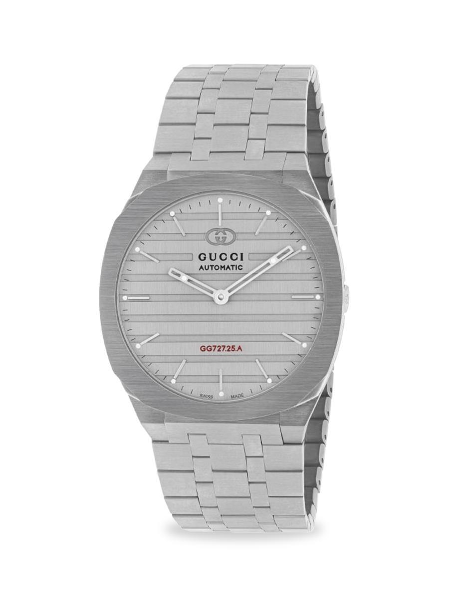 Gucci 25H Stainless Steel Bracelet Watch, 38MM | Saks Fifth