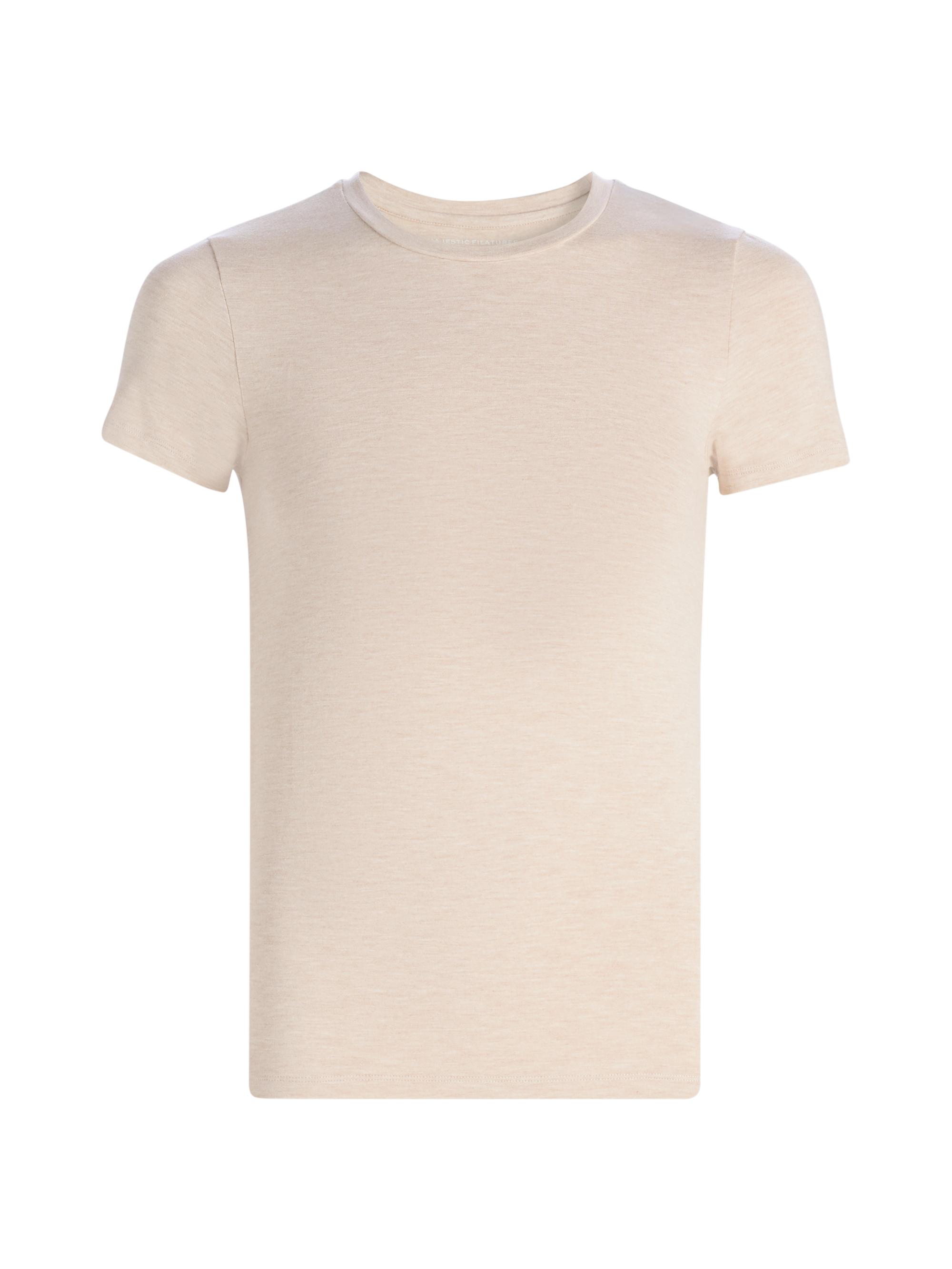 Majestic Filatures Women's Soft Touch Crewneck T-Shirt - Ecru Chine