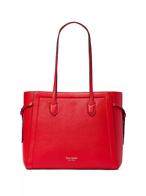 Kate Spade New York Knott Color-Blocked Pebbled Leather and Suede