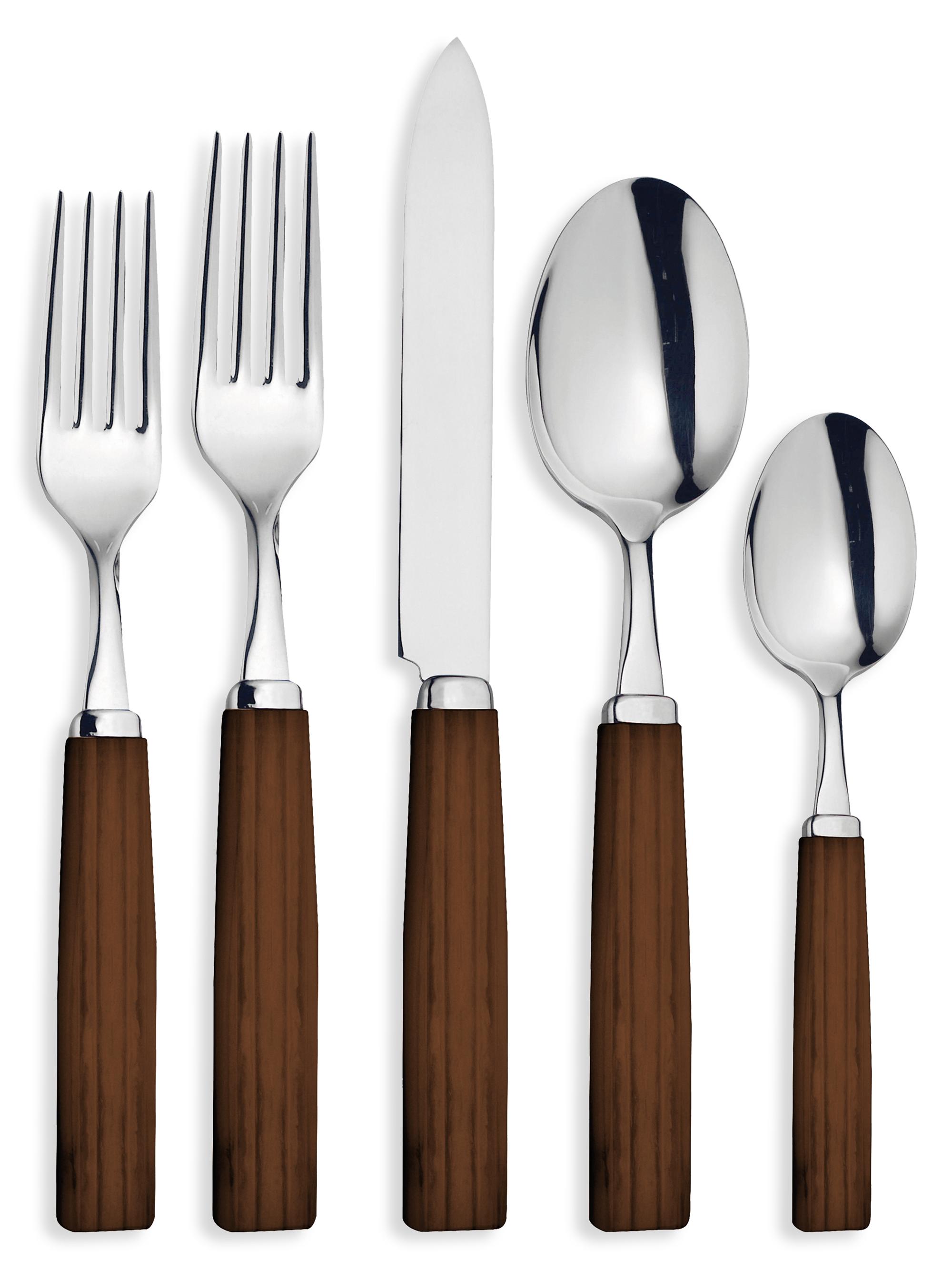 Broggi Dakar Acacia 20-Piece Flatware Set In Modern Case