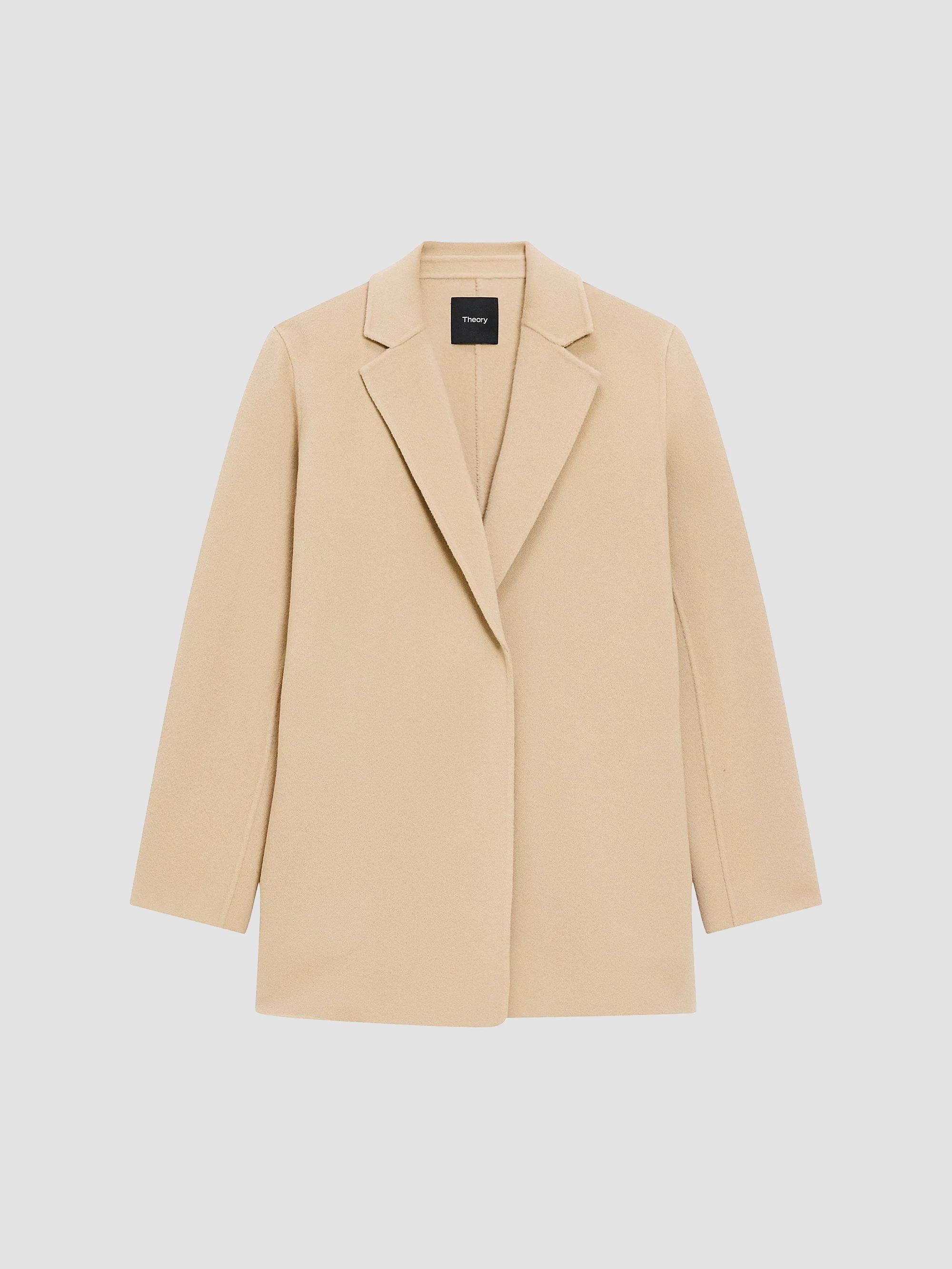 theory clairene jacket in double face wool cashmere