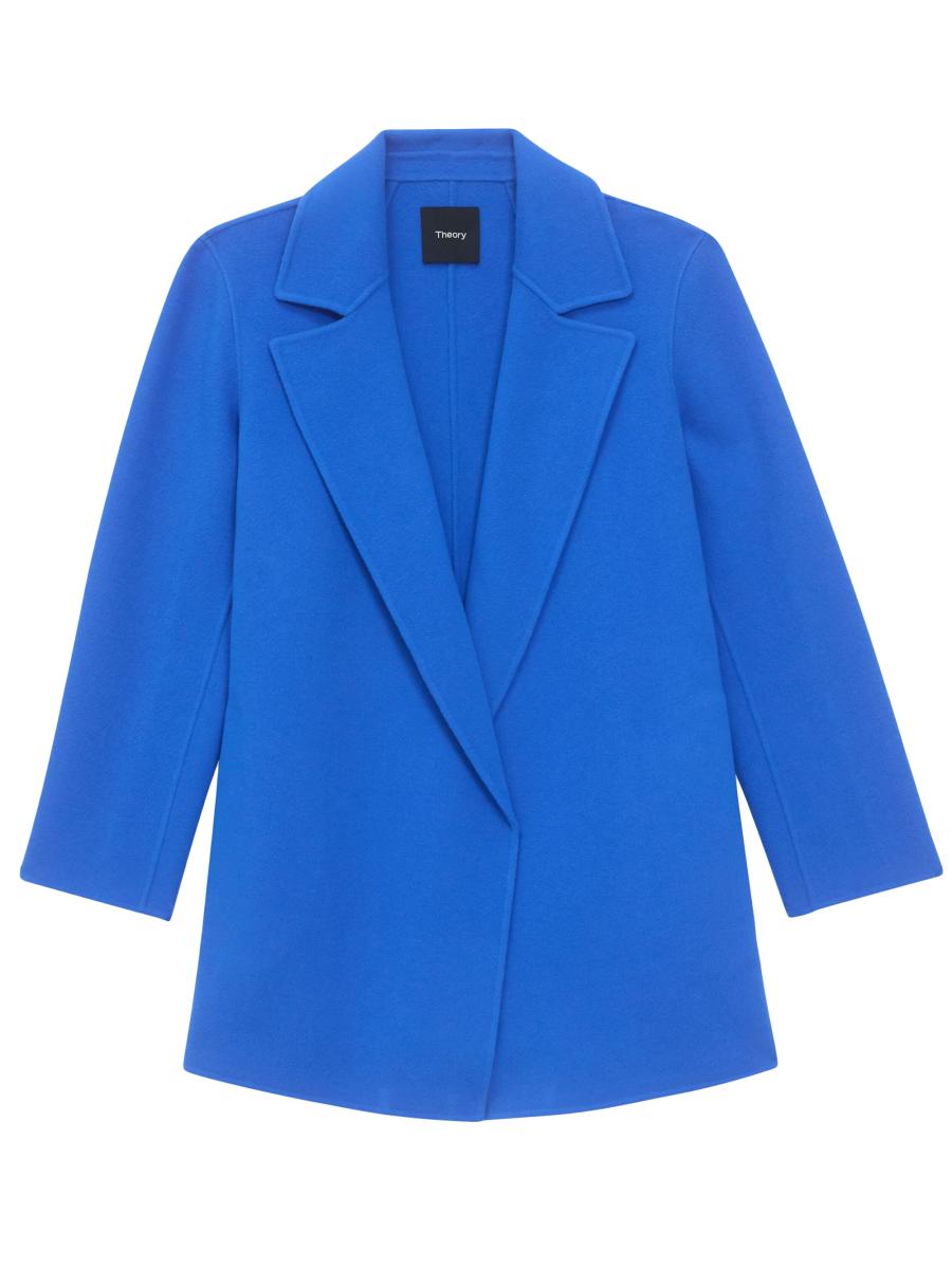 コート THEORY 'Clairene New Divide' coat Light Blue Blue Double-Face Wool-Cashmere Clairene Jacket | Theory