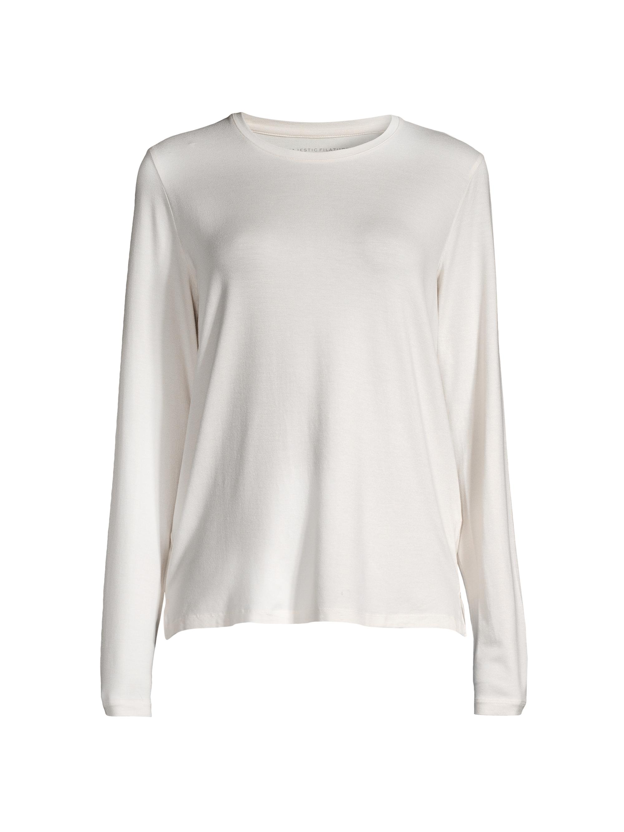 Majestic Filatures Women's Soft Touch Long Sleeve Tee - Cream
