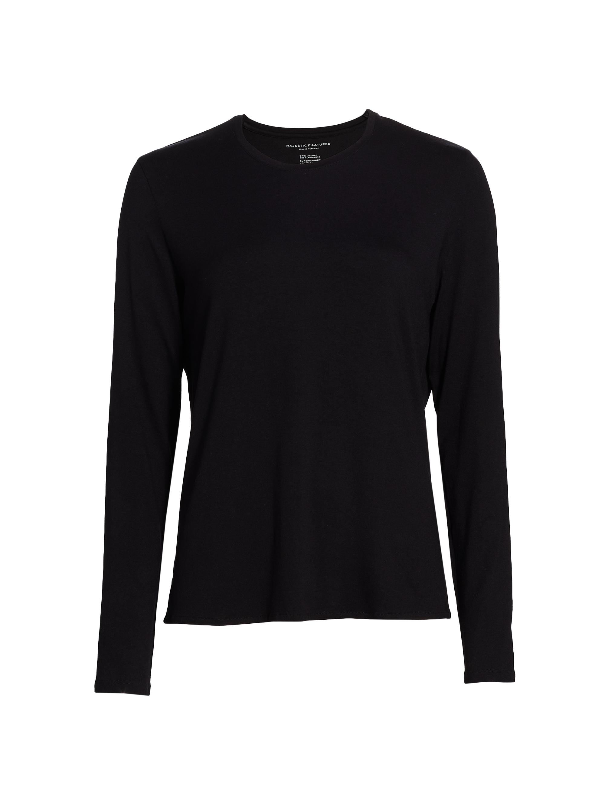 Majestic Filatures Women's Soft Touch Long Sleeve Tee - Noir