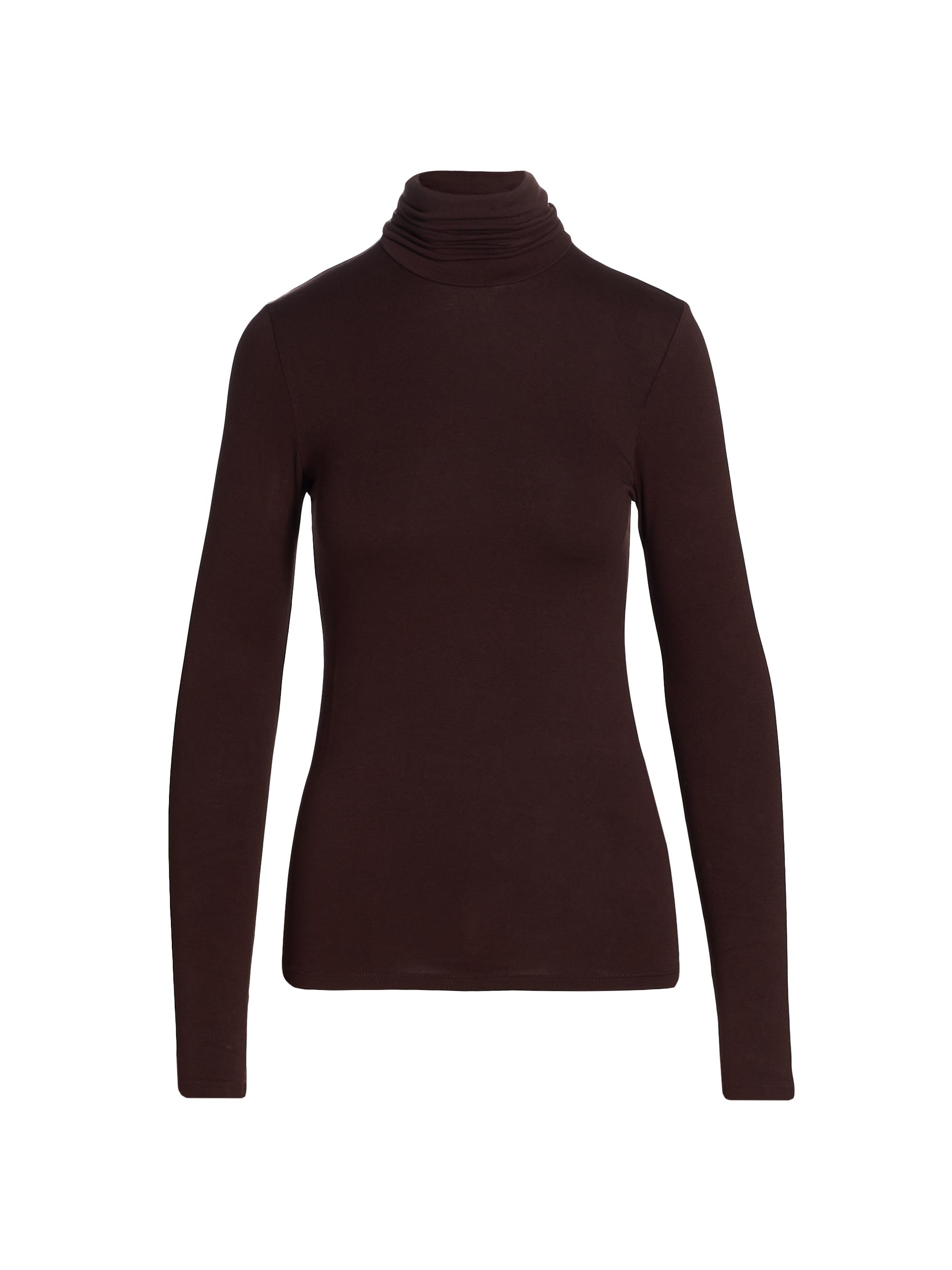 Majestic Filatures Women's Soft Touch Turtleneck Top - Aubergine