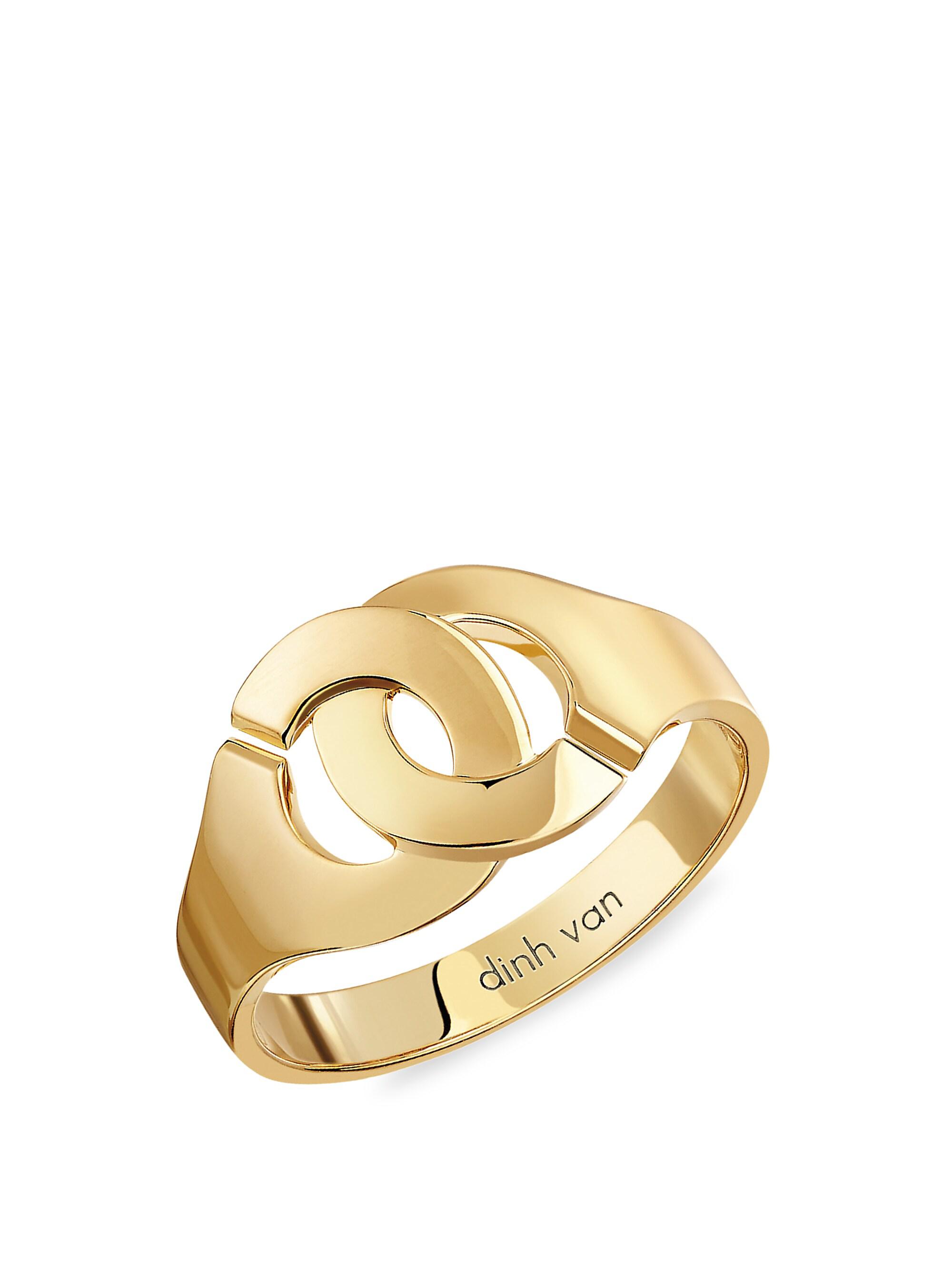 Dinh Van Women's Menottes  R10 18K Yellow Gold Handcuff Ring