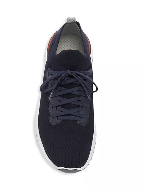 Brunello Cucinelli Knitted low-top Sneakers - Navy - 41