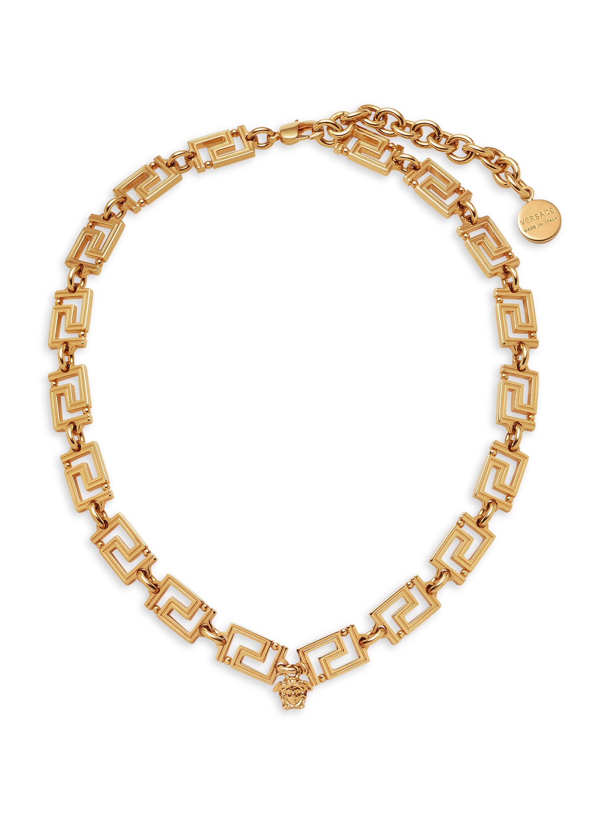 Versace Greca Goldtone Link Necklace | Saks Fifth Avenue