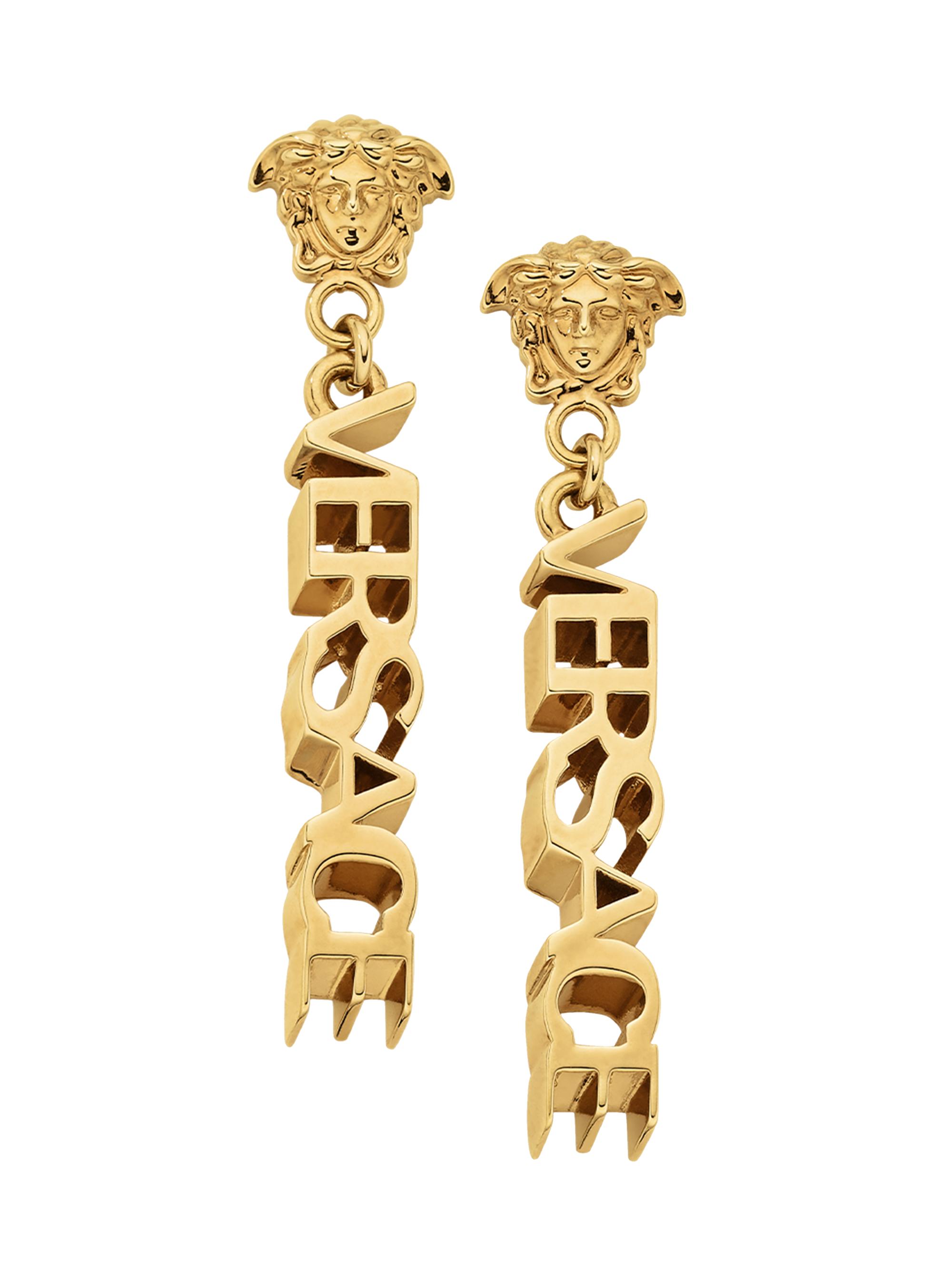Versace Women's "" Goldtone Drop Earrings -  Gold