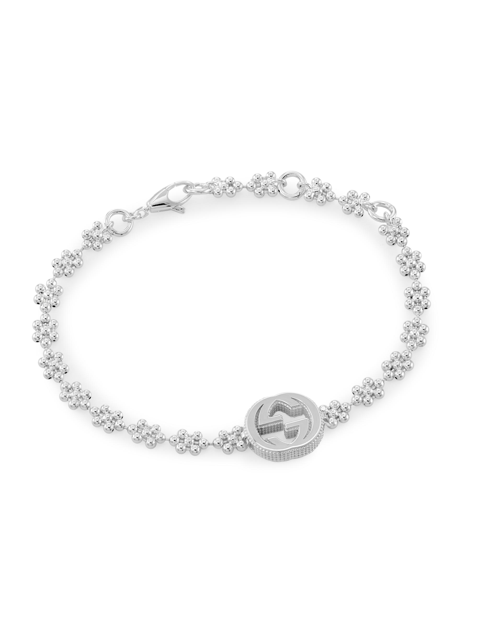 Gucci Women's Sterling Silver Interlocking-G Bracelet
