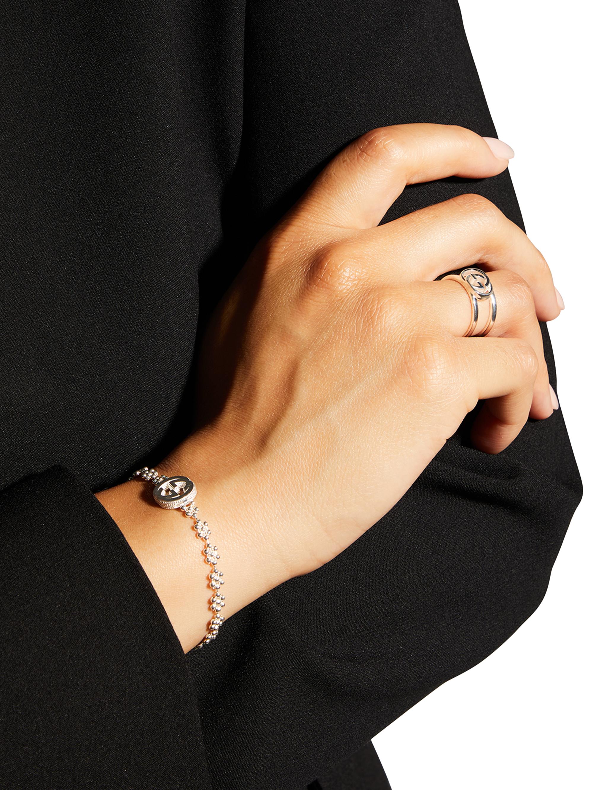 Gucci Sterling Silver Interlocking-G Bracelet/7