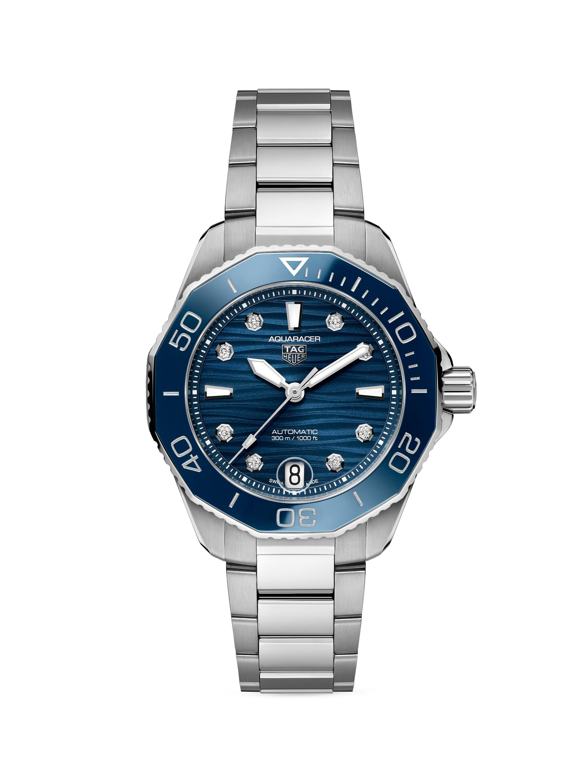 TAG Heuer Men's Aquaracer Professional 300 Stainless Steel & Diamond Bracelet Watch - Silver