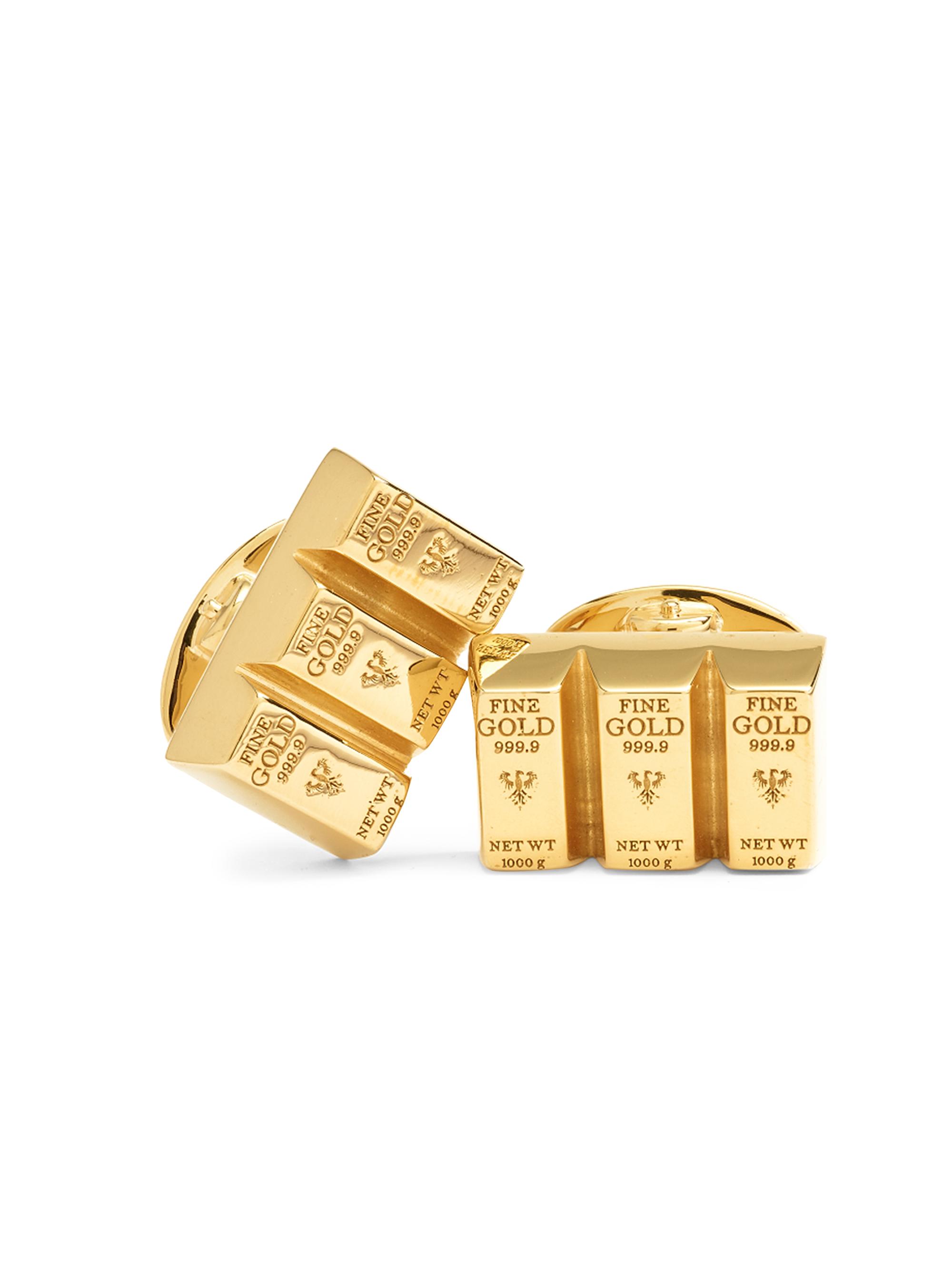 Jan Leslie Men's 24K Gold Vermeil Vermeil Gold Bullion Cufflinks