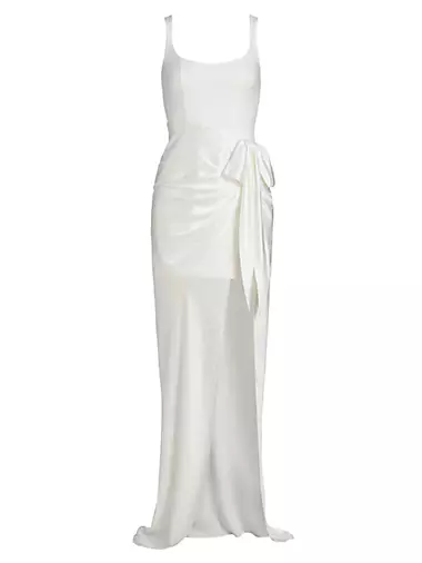 Brandon Maxwell Silk-faille mini dress Wedding Dress Save 44
