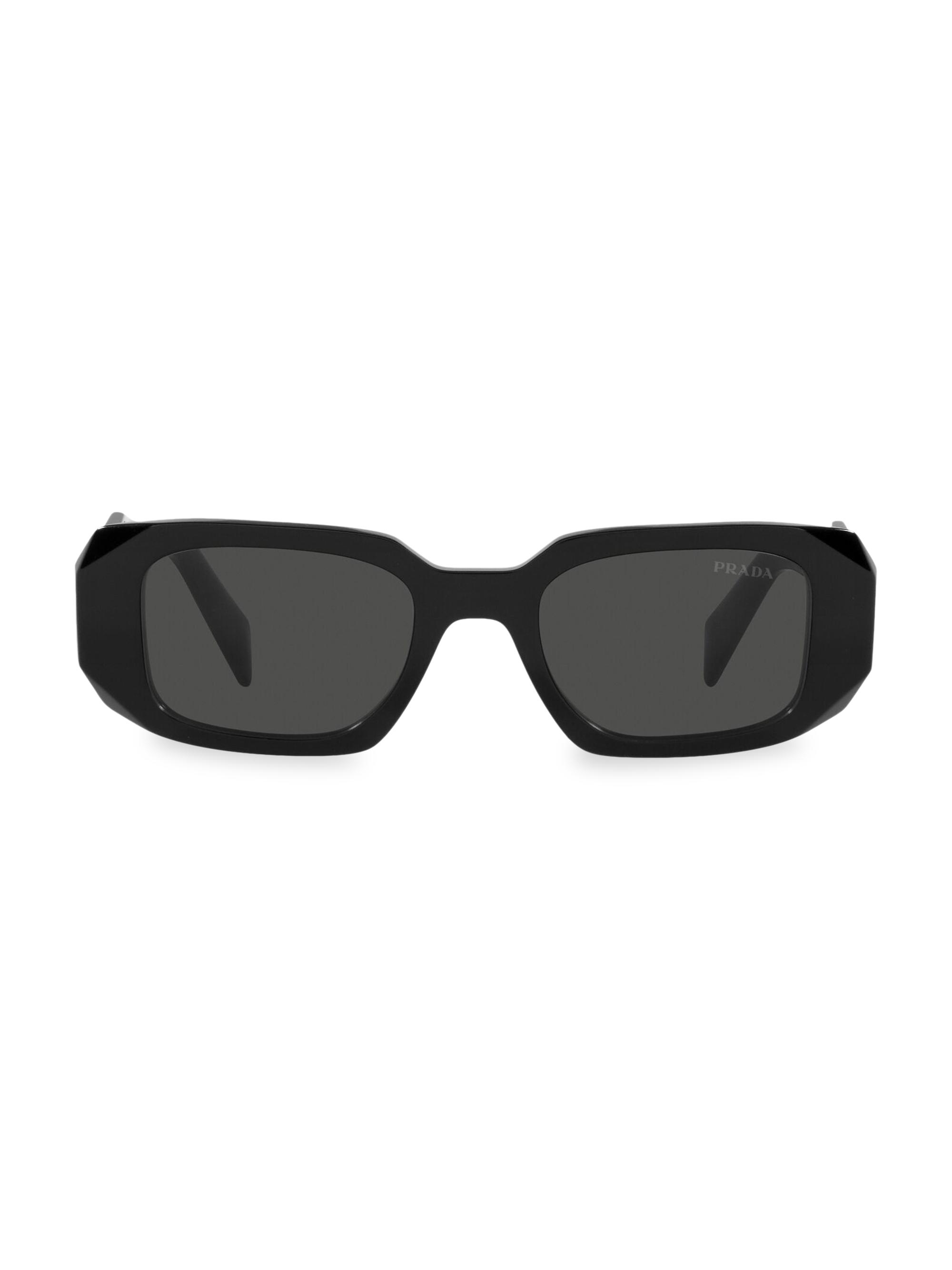 PRADA SYMBOLE サングラス ブラック ケース付き Prada Symbole 49MM Rectangle Sunglasses | Saks Fifth Avenue