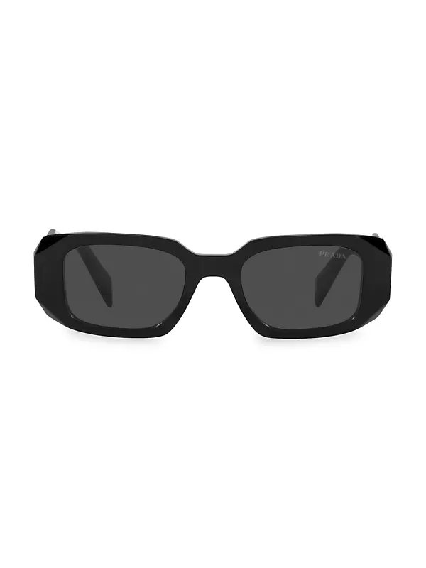Shop Prada Symbole 49MM Rectangle Sunglasses