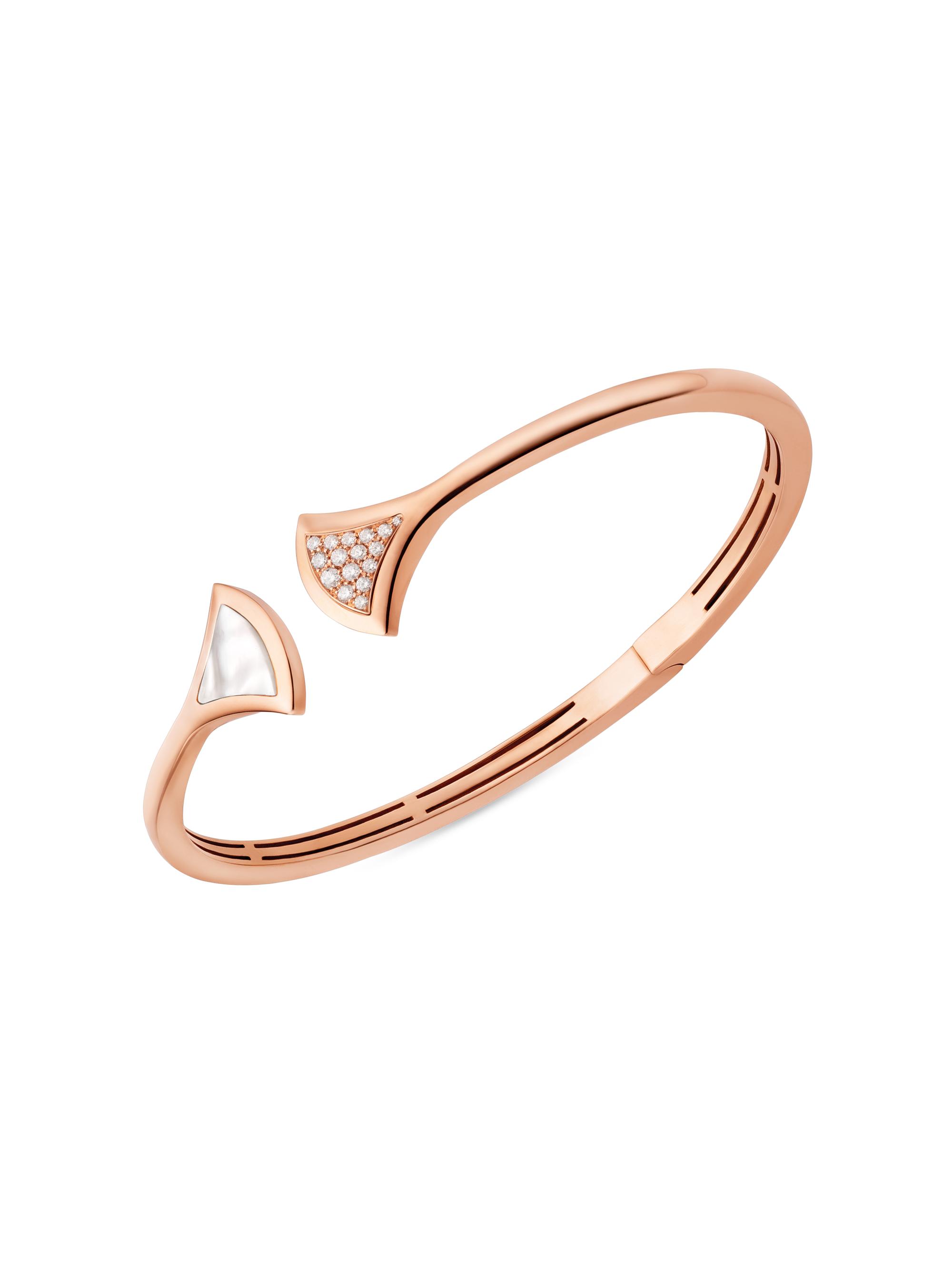 BVLGARI Women's Divas'Dream 18K Pink Gold, Mother Of Pearl, & Diamond Cuff - Pink Gold