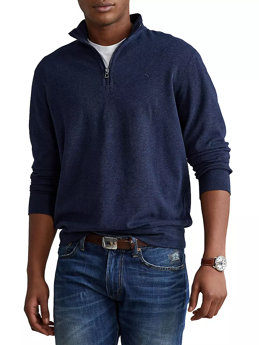 Polo Ralph Lauren men's Big & Tall Double-Knit Mesh Quarter-Zip Pullover  Size: 3XB: Buy Online in the UAE, Price from 635 EAD & Shipping to Dubai
